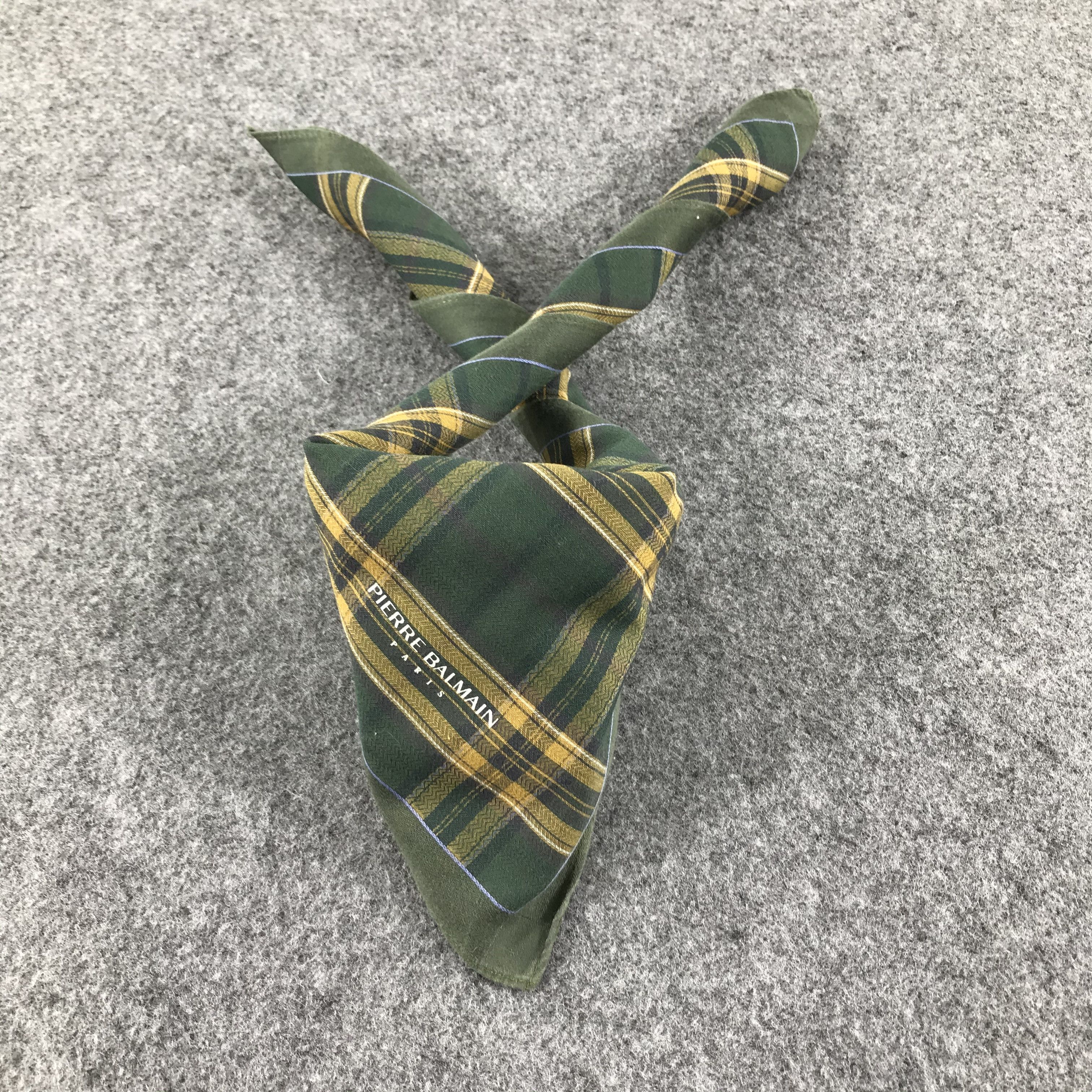Vintage Pierre Balmain Tartan Handkerchief Neckerchief Bandana H352 Size ONE SIZE - 2 Thumbnail