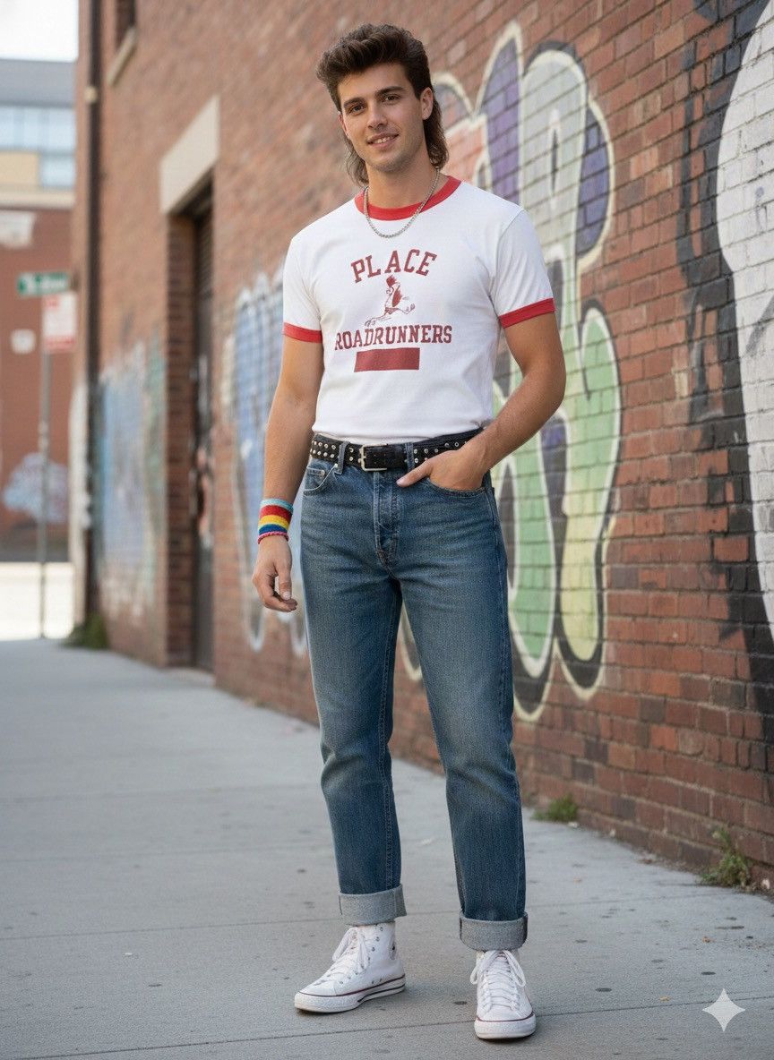 Vintage Vintage 80s/90s "PLACE ROADRUNNERS" Pearl Divers Ringer Tee Size US S / EU 44-46 / 1 - 2 Thumbnail