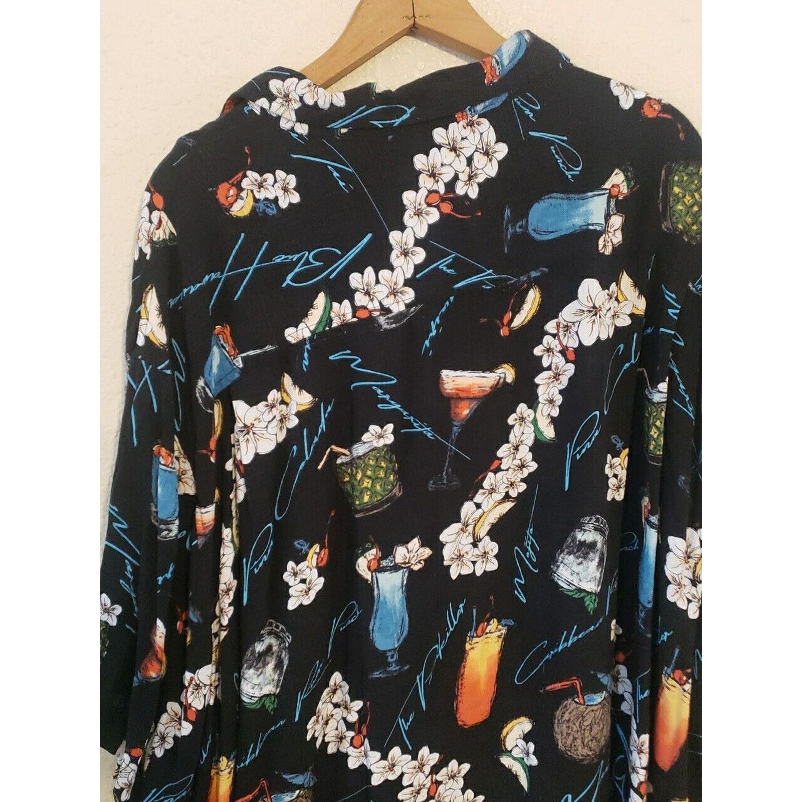 Caribbean Men 4XB Caribbean Hawaiian Shirt Tiki Bar cocktail Shirt Size US XXL / EU 58 / 5 - 11 Thumbnail