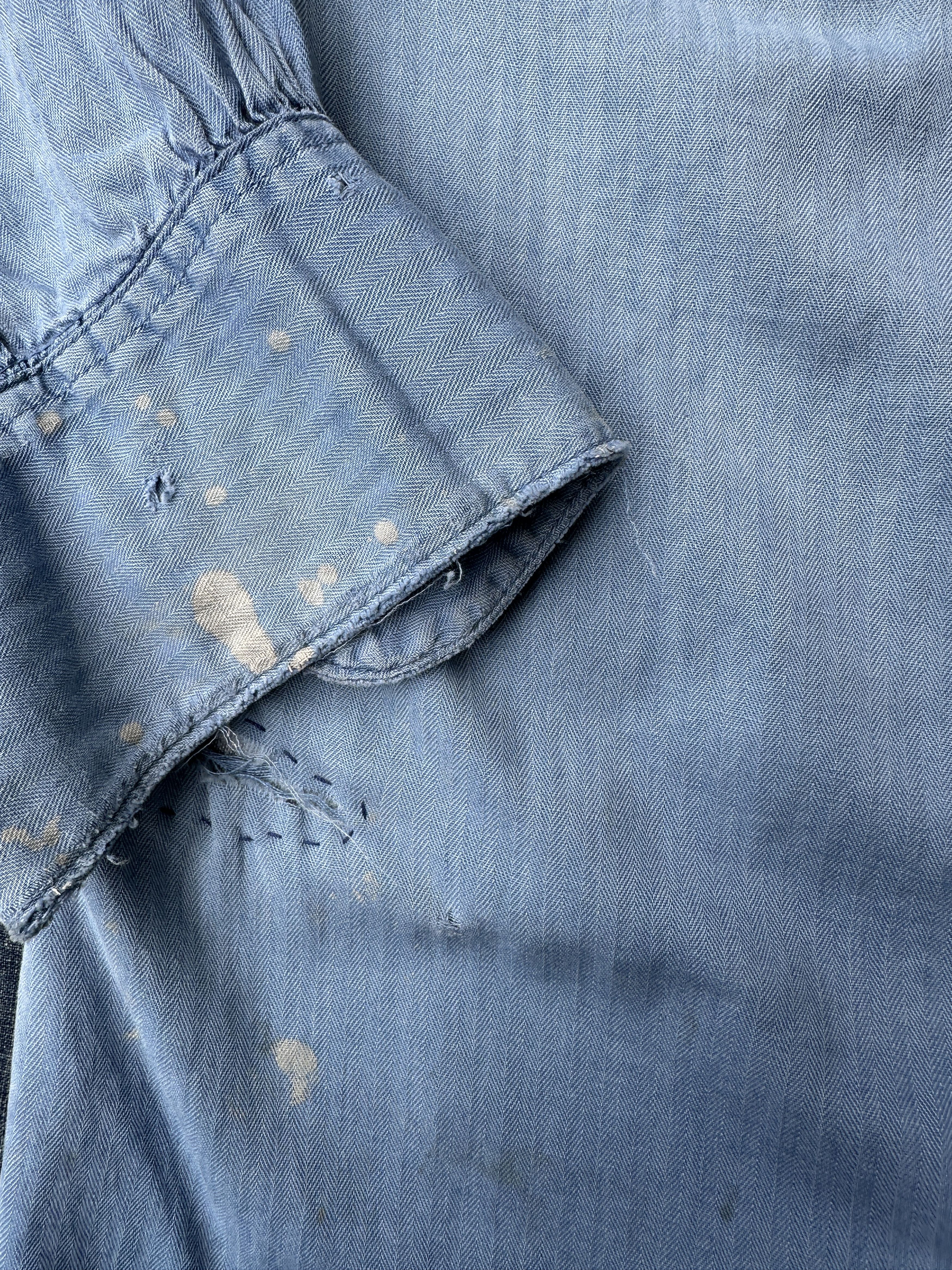 Vintage 40s-50s Herringbone HBT Boro zombie trashed Twill painter Size US M / EU 48-50 / 2 - 12 Thumbnail