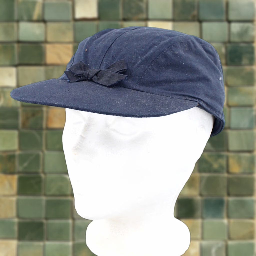 Vintage NOS 1930s Navy Blue Cotton Cap Sz 7 1/4 Men’s Cap 30s Hat Vintage Navy Blue Cotton Cap 30s Men’s Size ONE SIZE - 1 Thumbnail