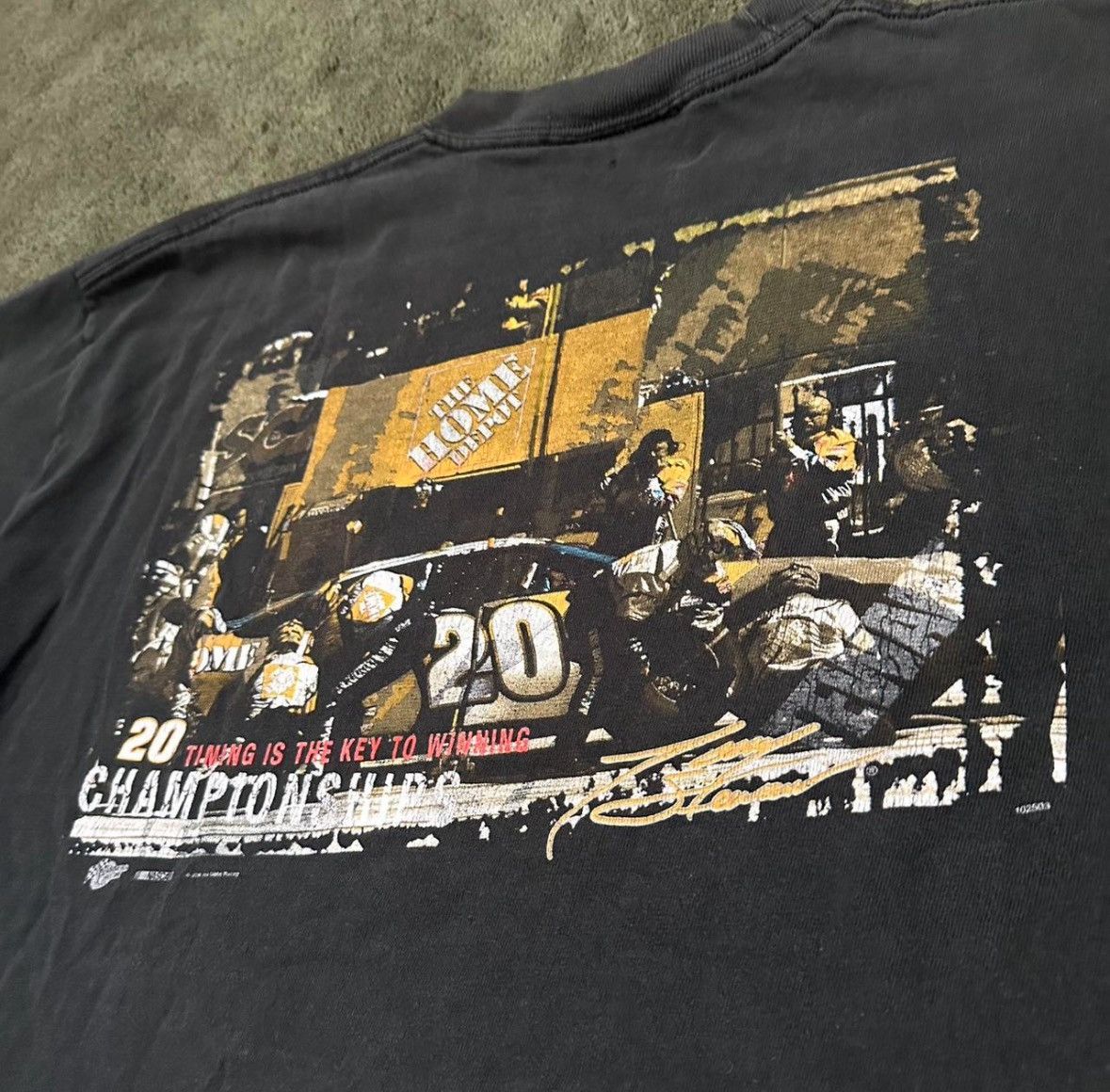 NASCAR Black vintage Tony Stewart NASCAR tee racing Size US XL / EU 56 / 4 - 5 Thumbnail