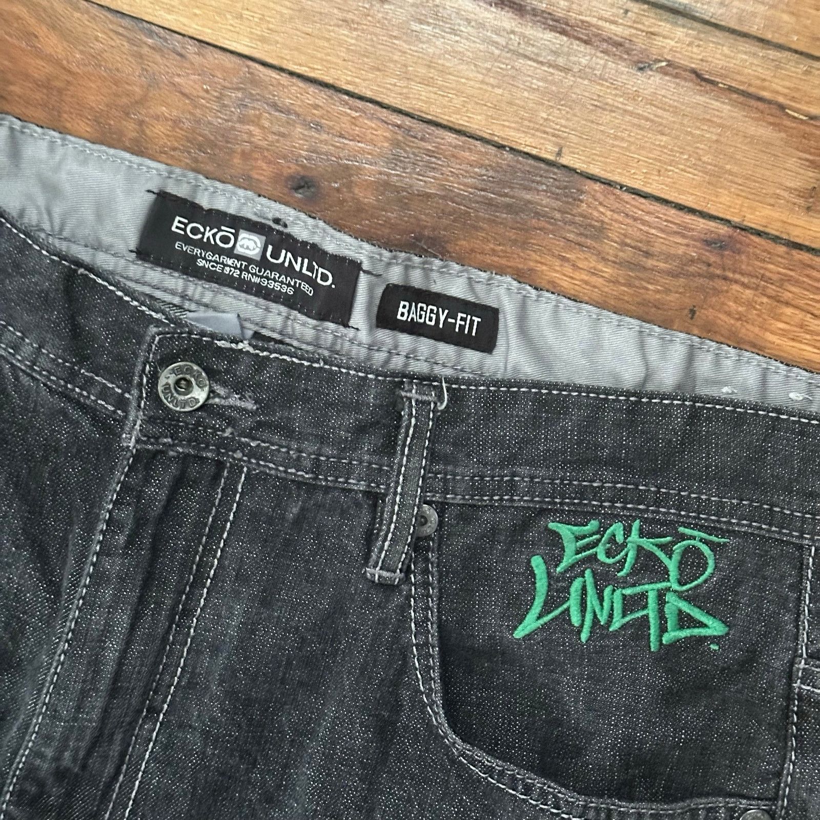 Ecko Unltd. × Vintage Rare Ecko Unltd Y2K Graffiti Baggy Jeans Skate 36x29 Size US 36 / EU 52 - 13 Thumbnail