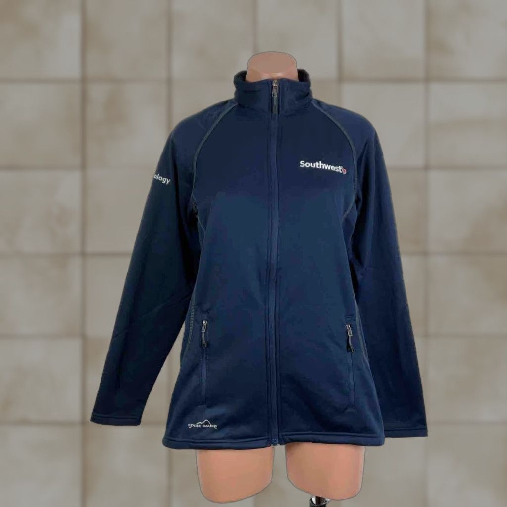 VINTAGE Rare Eddie Bauer Southwest Airlines Technology Full Zip Jacket Women’s Large NWT