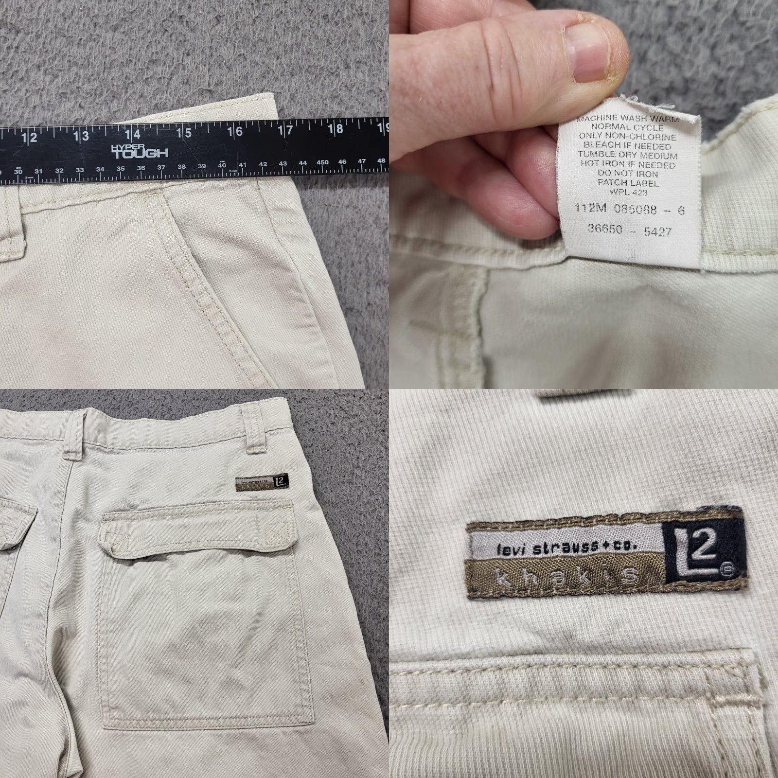Levi's VtG Levi's L2 Shorts Men's Size 33 Tan Khaki Cargo Baggy Loose Skater 90s Y2K Cargo Pocket Jeans Shorts Men Beige Tan 90s Y2K Vintage Levis Size US 33 - 8 Thumbnail