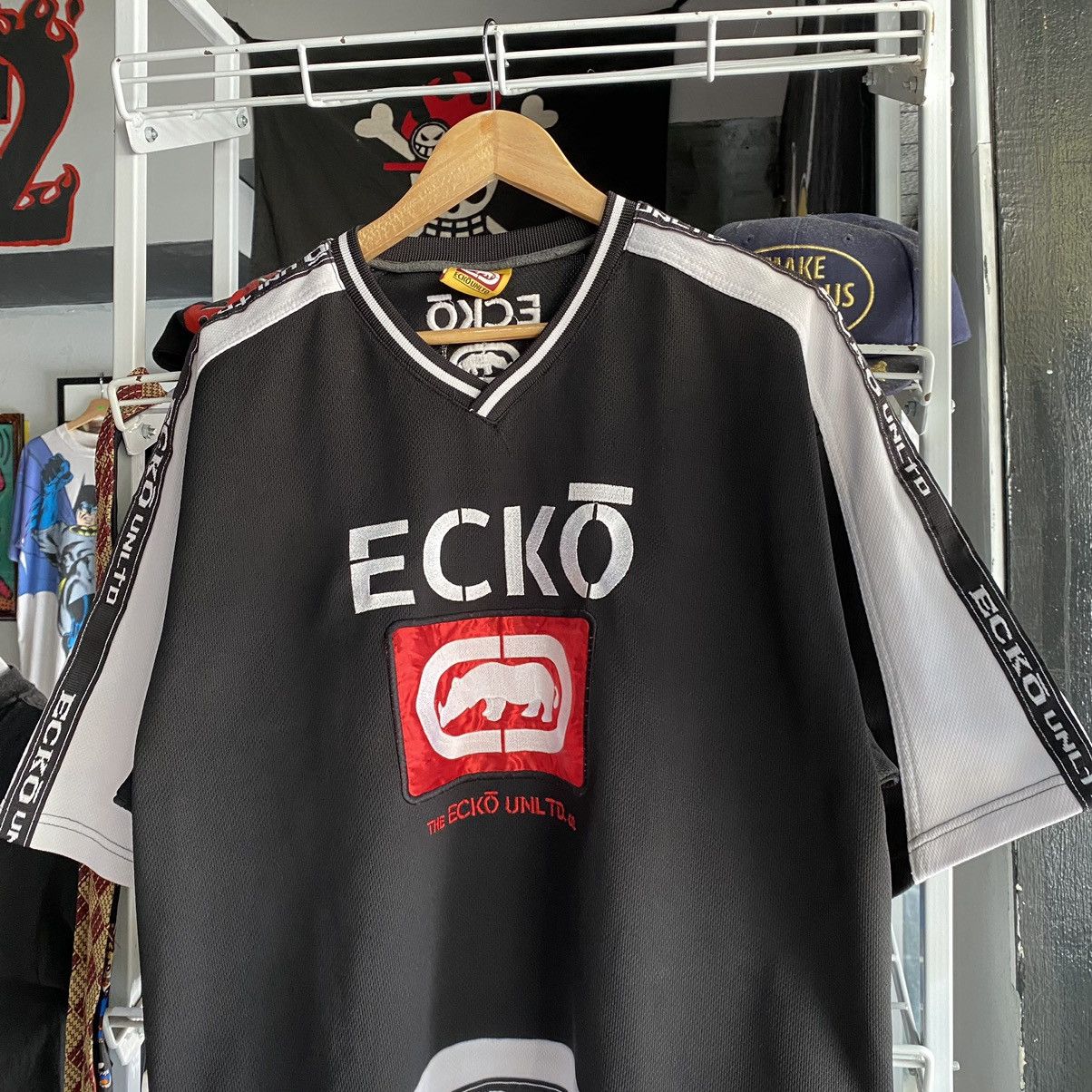 Ecko Unltd. × Rap Tees Vintage ECKO Unlimited Rap Hip Hop Big Logo Jersey Size US XL / EU 56 / 4 - 3 Thumbnail