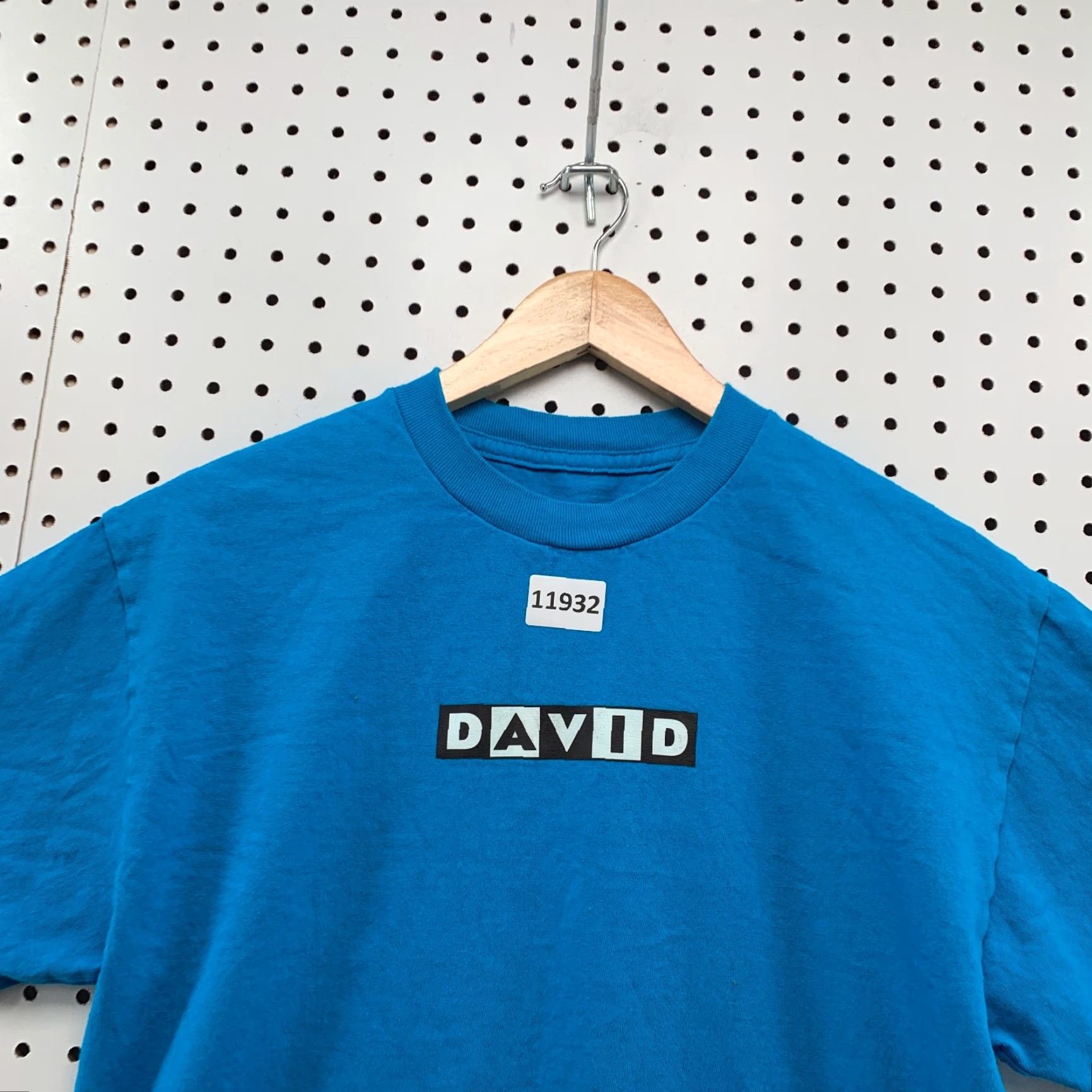 Vintage VINTAGE David Shirt Medium Blue Box Logo Graphic Short Sleeve Crewneck Size M USA MADE Size US M / EU 48-50 / 2 - 2 Thumbnail