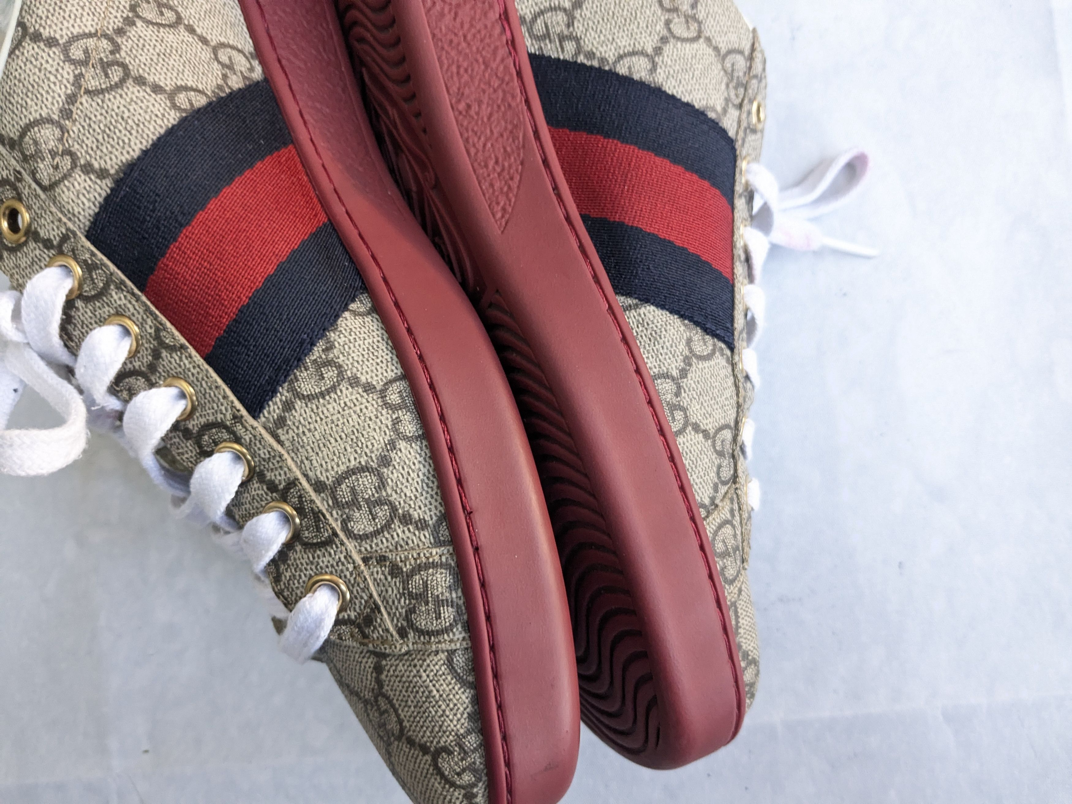Gucci Gucci Ace GG Supreme Sneakers 429445 Red 8.5 Size US 8.5 / EU 41-42 - 13 Thumbnail