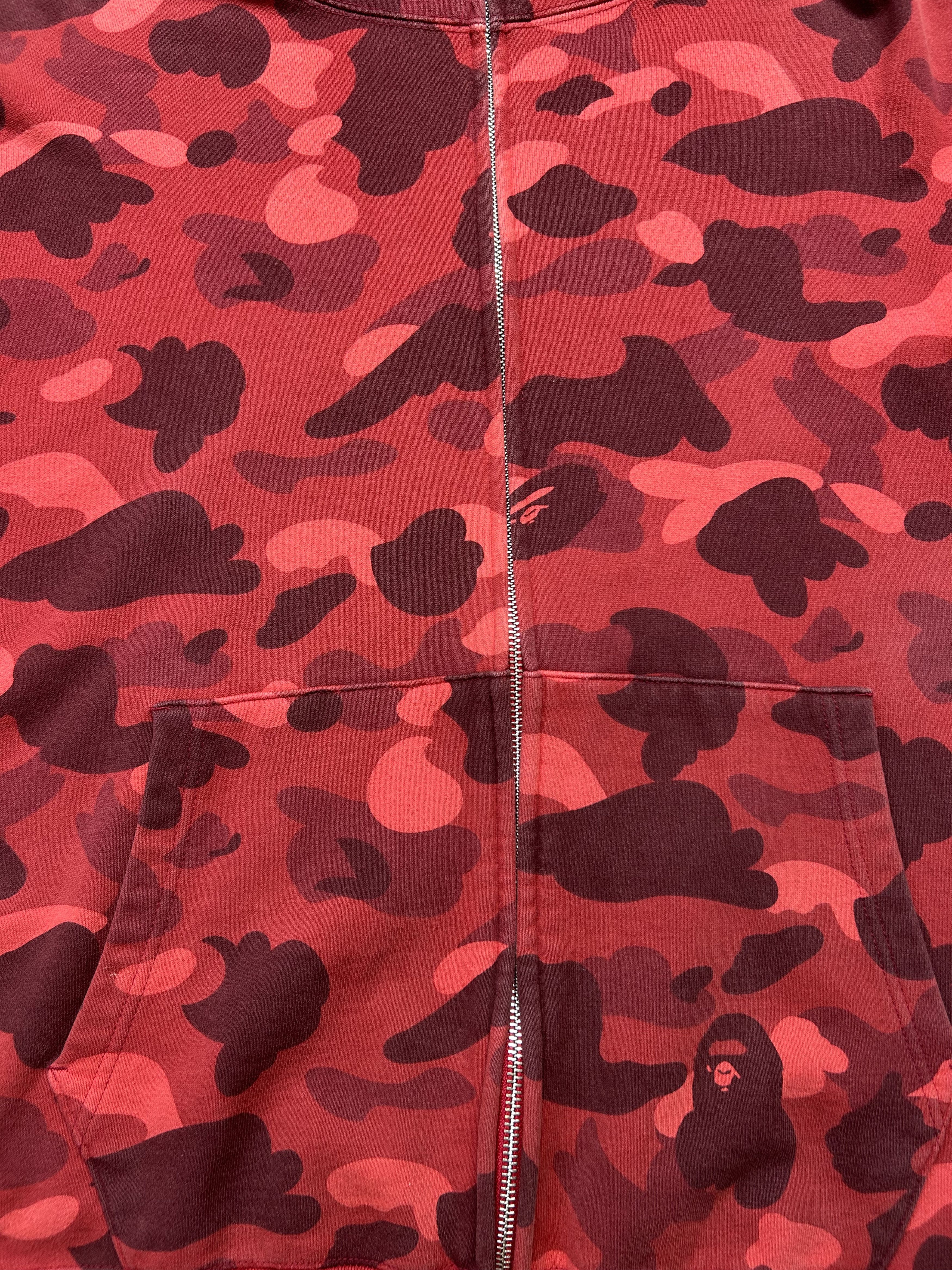 Bape BAPE Red Camo Shark Full Zip Hoodie [Size XL] Size US XL / EU 56 / 4 - 6 Thumbnail