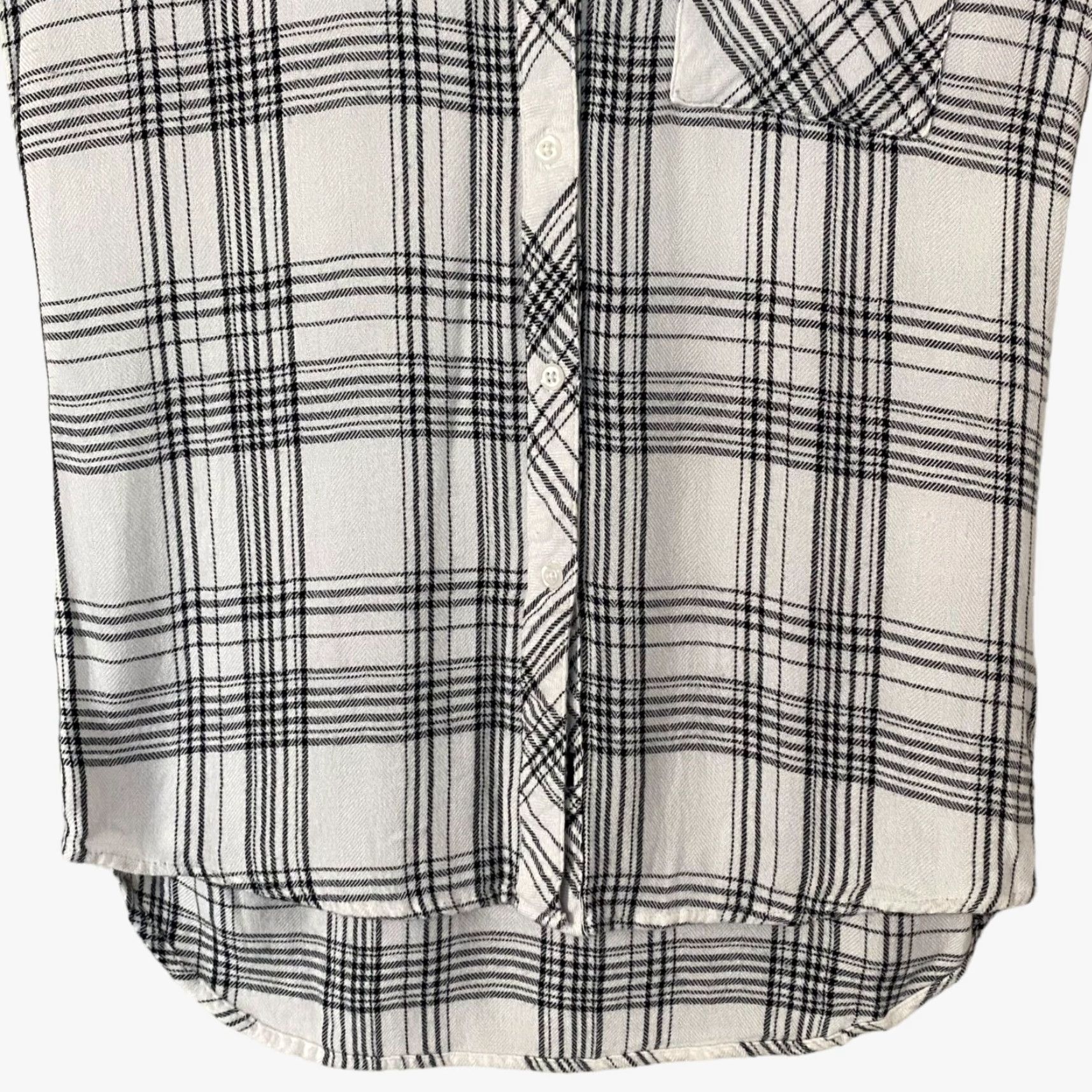 Rails VINTAGE Rails Hunter Plaid Button-Up Shirt Women's XS White Black Long-Sleeve Pocket Size XS / US 0-2 / IT 36-38 - 7 Thumbnail
