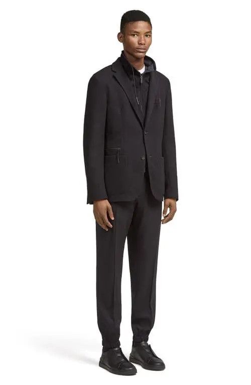 Ermenegildo Zegna o1s1rm0325 RUDC60A7 Jacket in Black Size US M / EU 48-50 / 2 - 2 Thumbnail