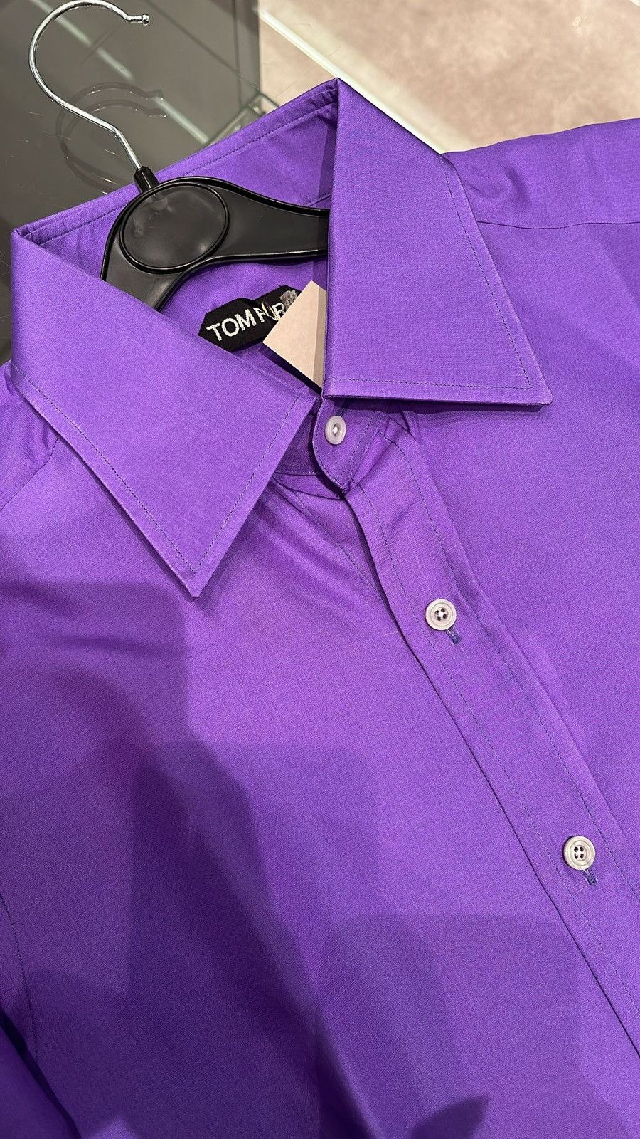 Tom Ford o1loc1c0125 HSBC01 Pure Silk Shirt in Purple Size US M / EU 48-50 / 2 - 5 Thumbnail