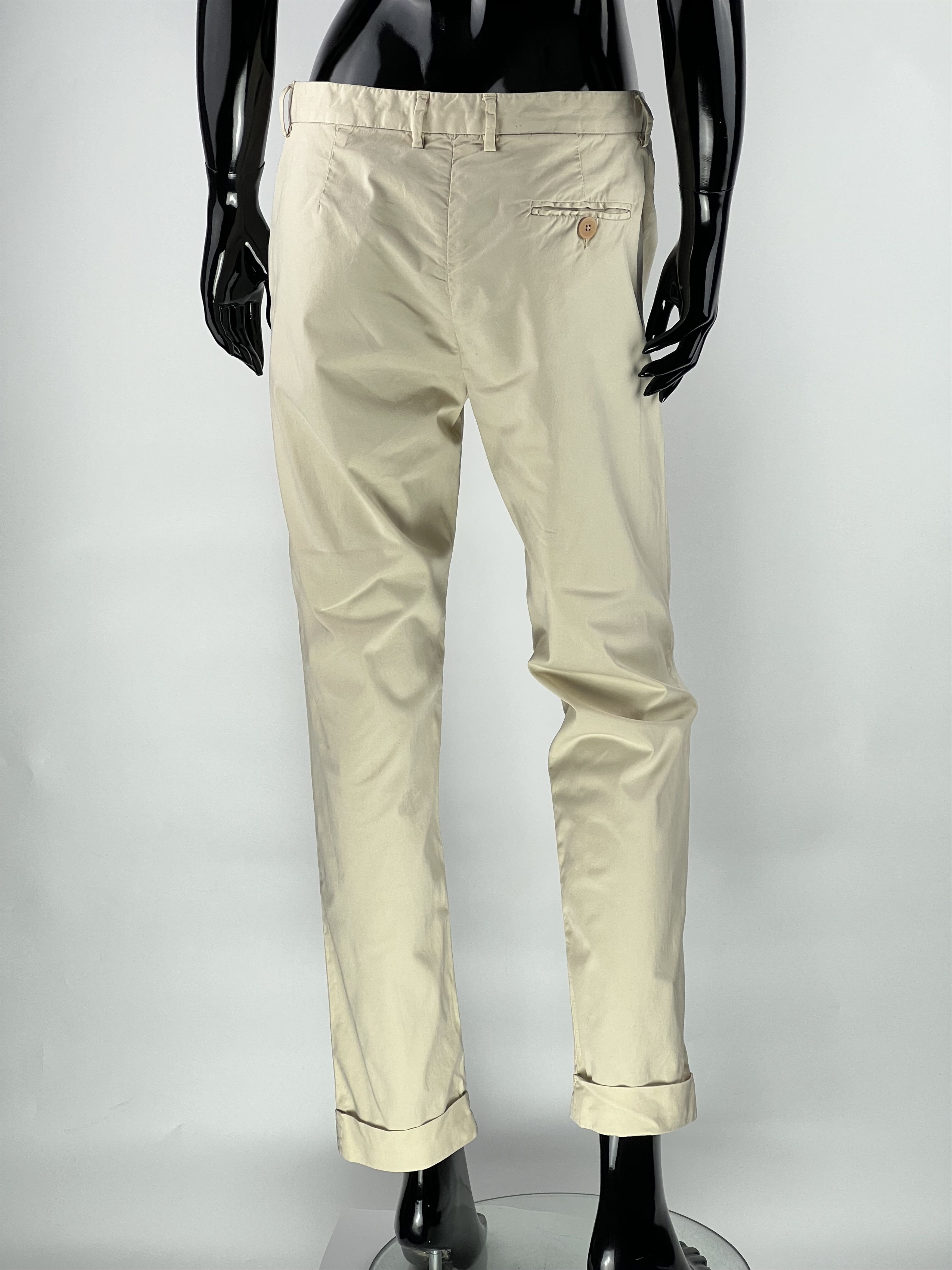 Fabiana Filippi Fabiana Filippi Women's Cotton Pants Beige Size M Size 30" / US 8 / IT 44 - 3 Thumbnail