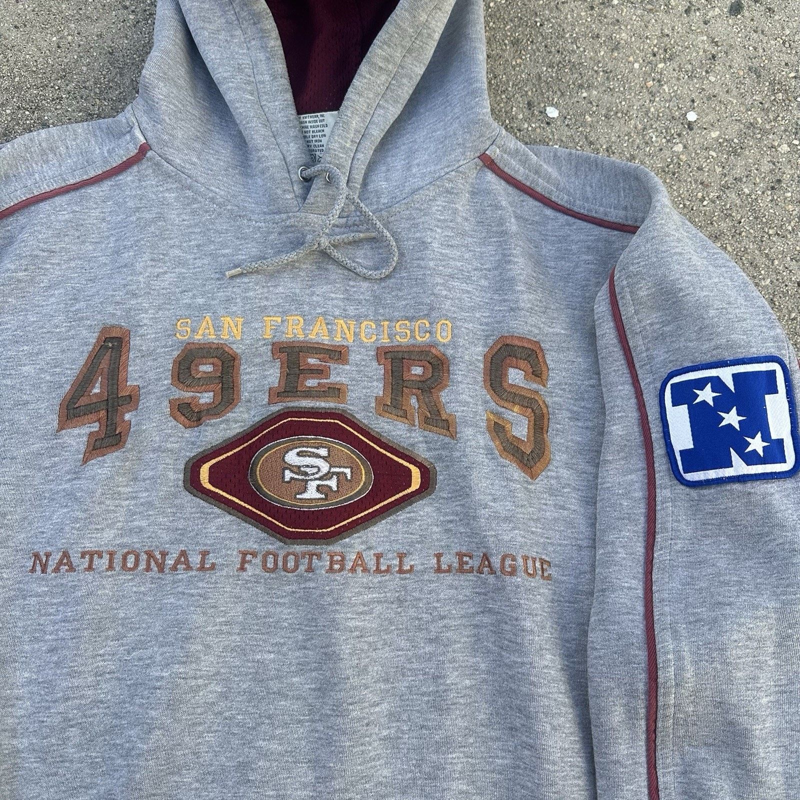 NFL × Salem Sportswear × Vintage Vintage 90s Lee Sport San Francisco 49ers Football Hoodie Size US L / EU 52-54 / 3 - 1 Thumbnail