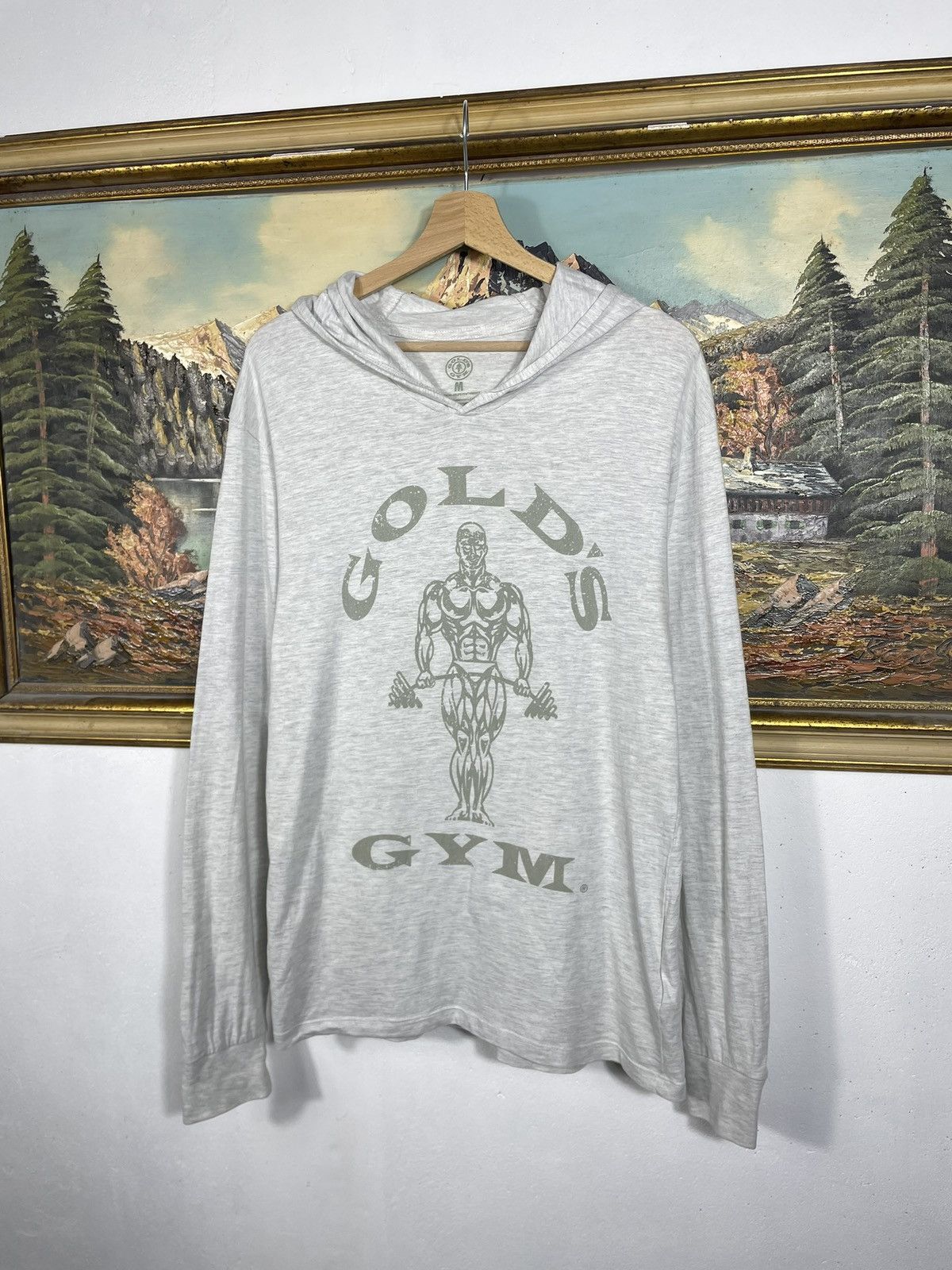 Vintage Gold’s Gym Grey Retro Y2K Vintage Hoodie LS Size US M / EU 48-50 / 2 - 3 Thumbnail