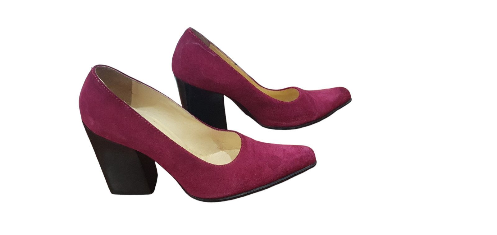 Miu Miu MIU MIU vintage suede wood block heels - EU 37.5 / 7 US Size US 7 / IT 37 - 5 Thumbnail