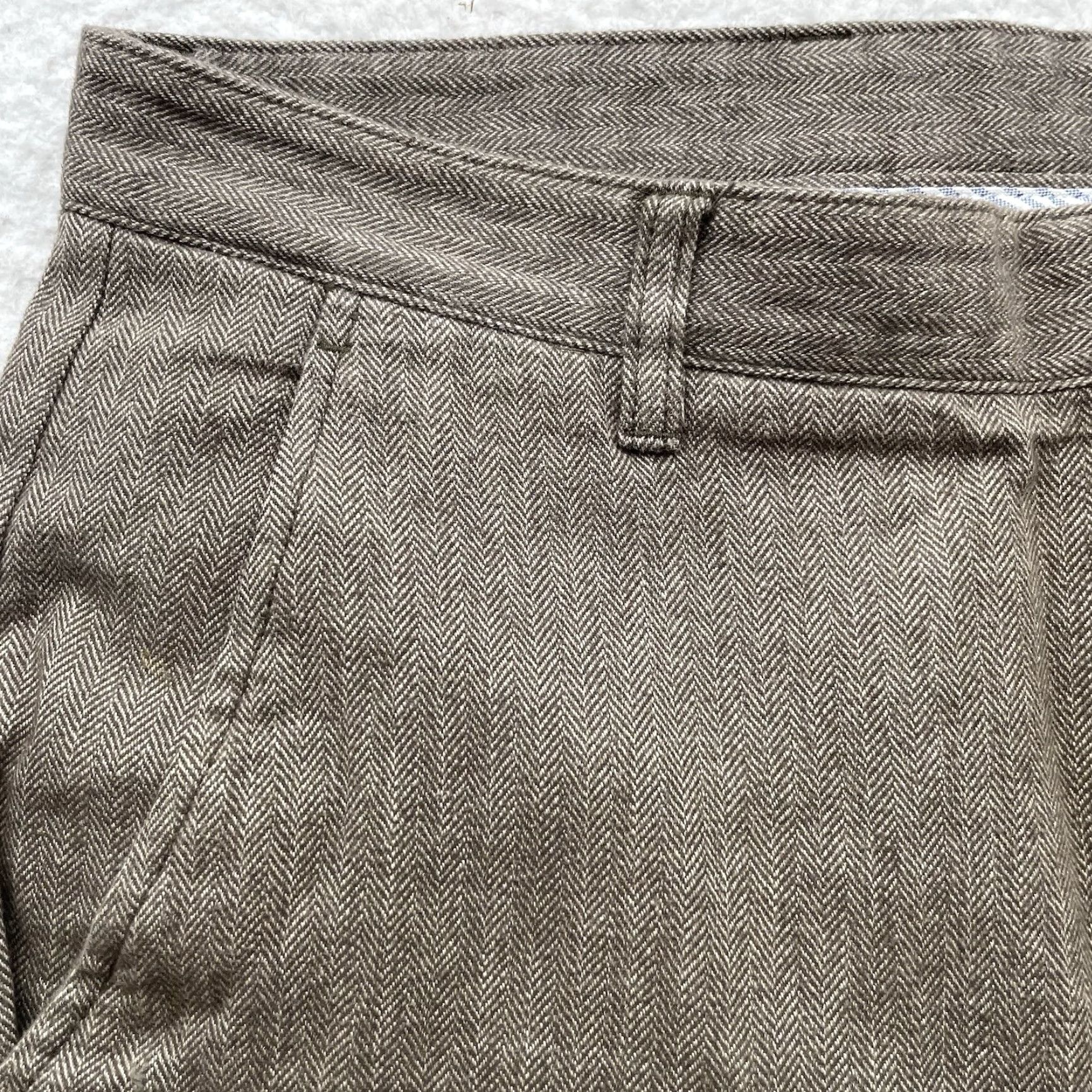Brooks Brothers Brooks Brothers Pants Mens 34x26 Herringbone Brown Preppy Flat Front Regular Rise Casual Dress Pants Mens Size US 34 / EU 50 - 3 Thumbnail