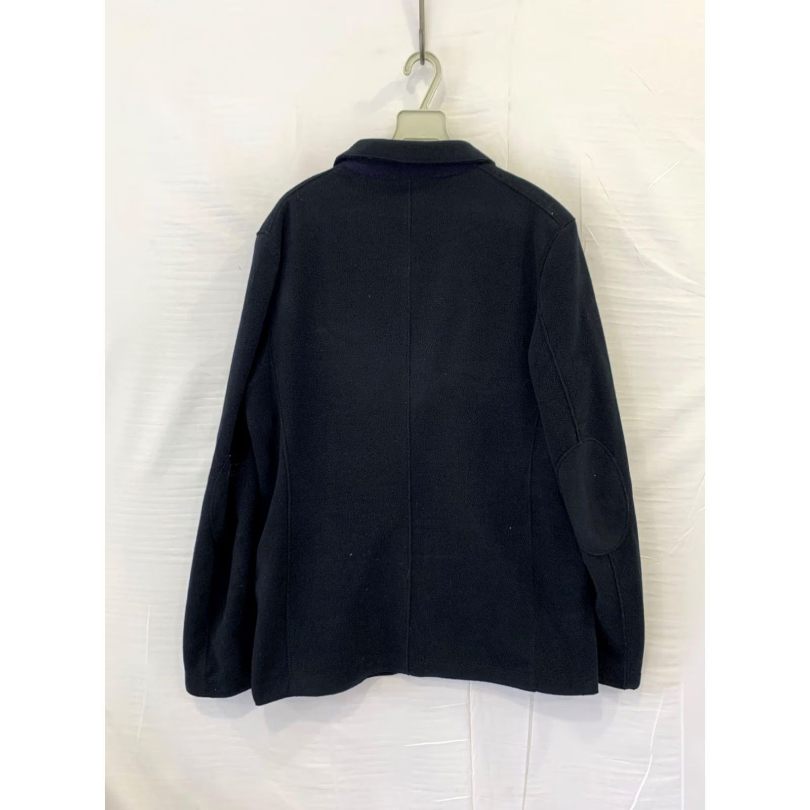 Vintage Harris Wharf London Blazer Men XL IT56 Dark Navy Blue 3-Button Italy Virgin Wool EUC Size 46R - 2 Thumbnail