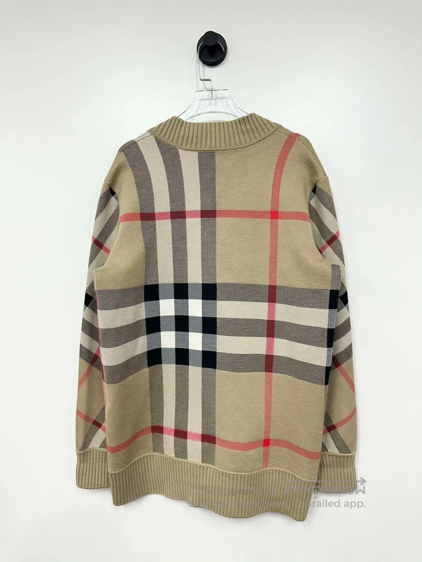 Burberry Burberry Beige Classic Checkered Knit Cardigan Jacket| Size S / US 4 / IT 40 - 2 Thumbnail