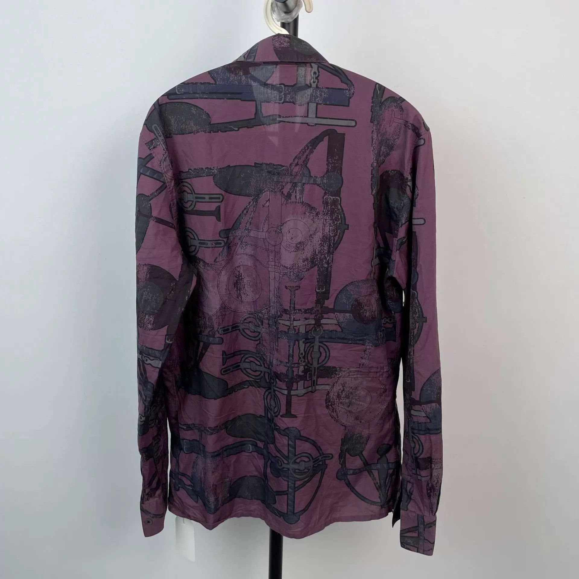 Hermes Hermès purple men's shirt 15/38 Size US XS / EU 42 / 0 - 2 Thumbnail