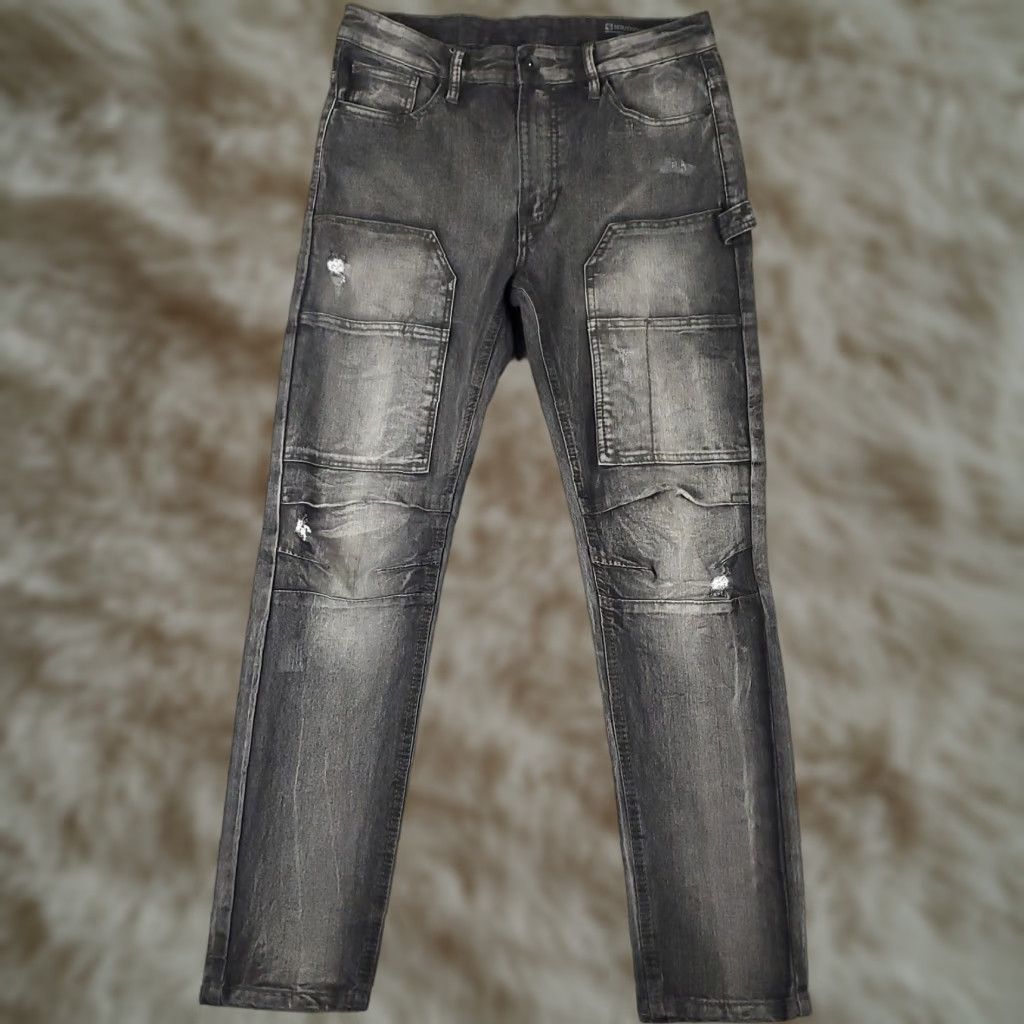 Southpole SOUTHPOLAR Jeans Mens 34x30 Gray Skinny Denim Pants Slim Fit Size US 34 / EU 50 - 1 Thumbnail