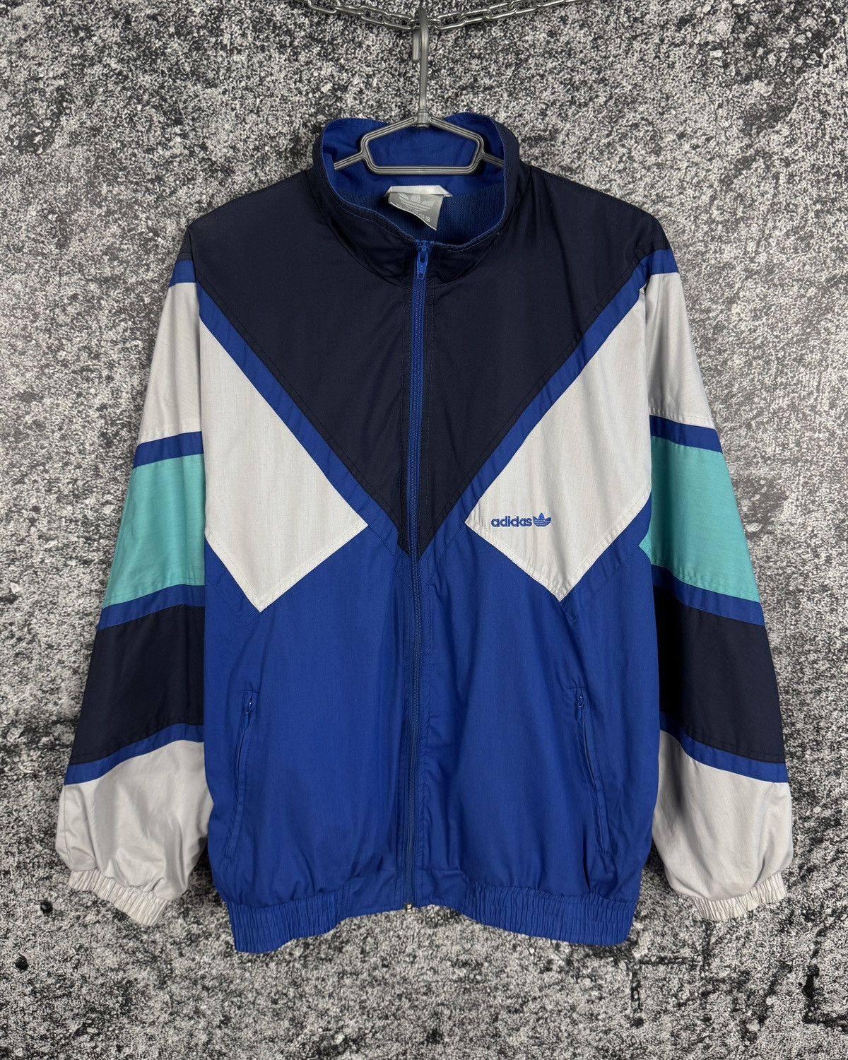Mens Adidas Vintage Full Zip Track Jacket 90s Retro Size M