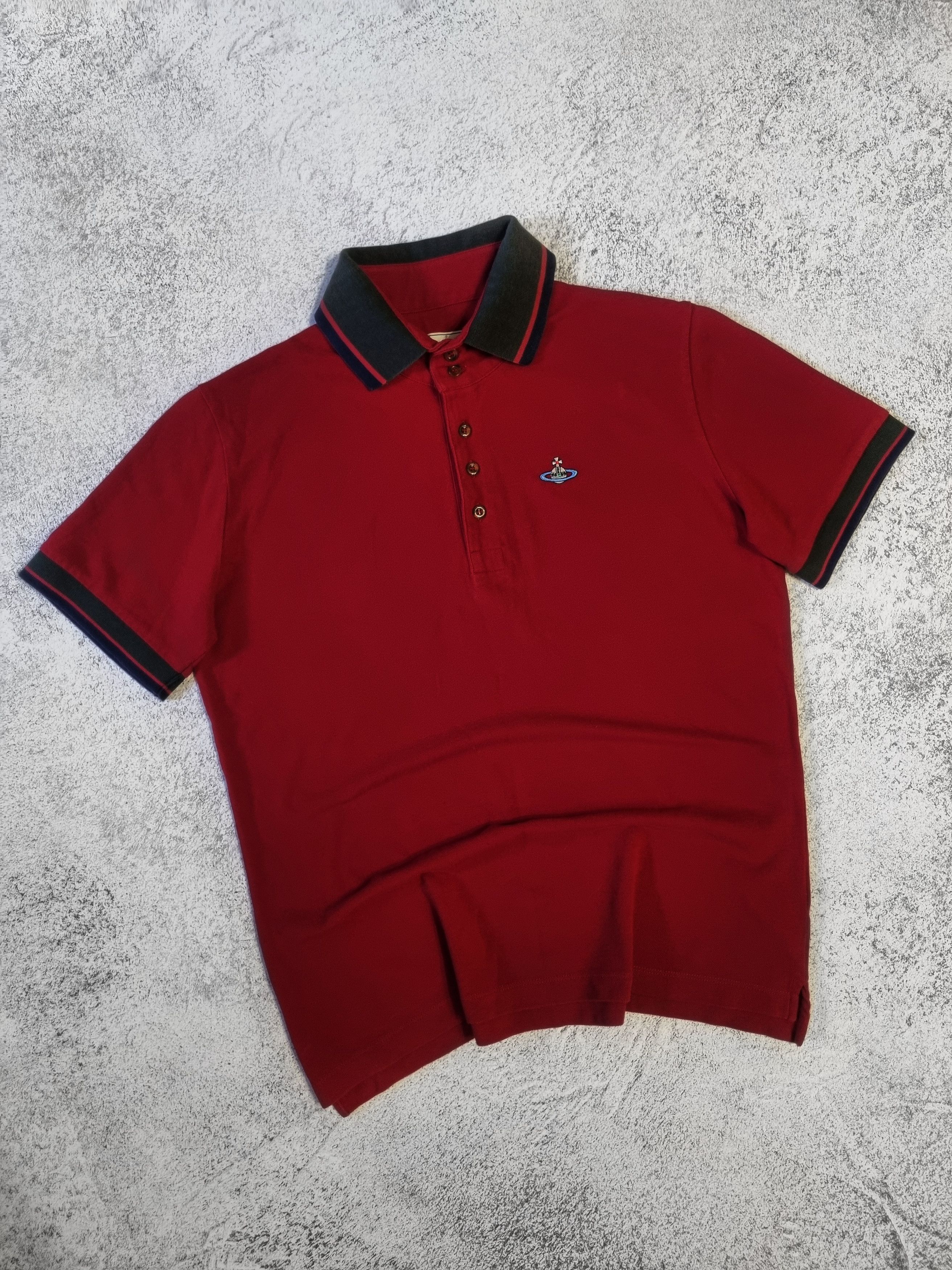 Vivienne Westwood Vivienne Westwood Burgundy Polo T-Shirt Size US L / EU 52-54 / 3 - 2 Thumbnail