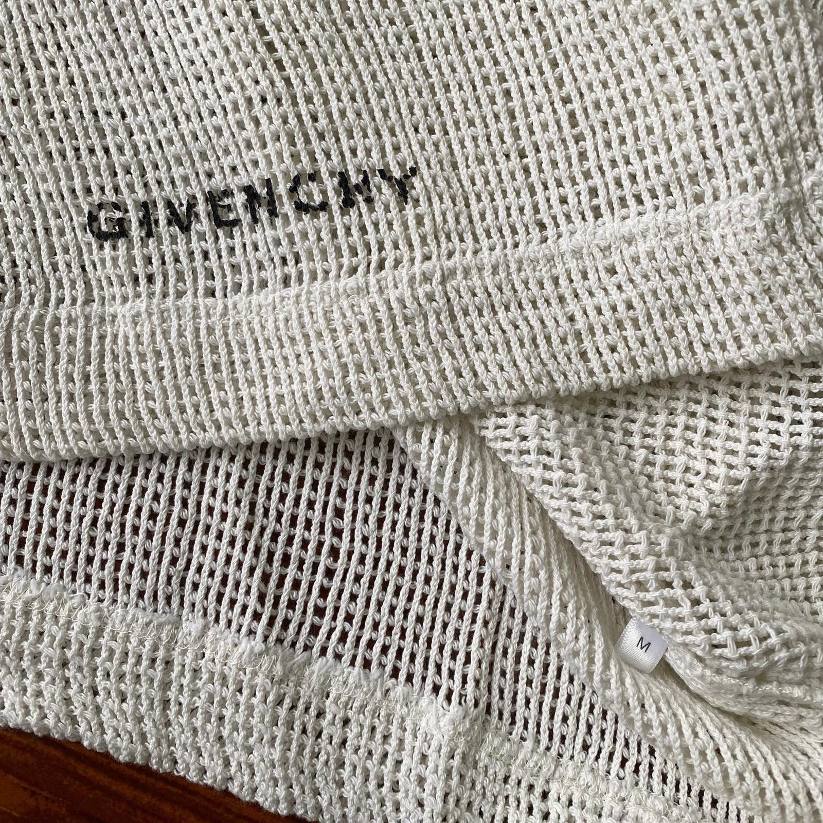Givenchy 1 of 1 Cream Flame Sleeve Oversized Mesh Hoodie Size US M / EU 48-50 / 2 - 3 Thumbnail