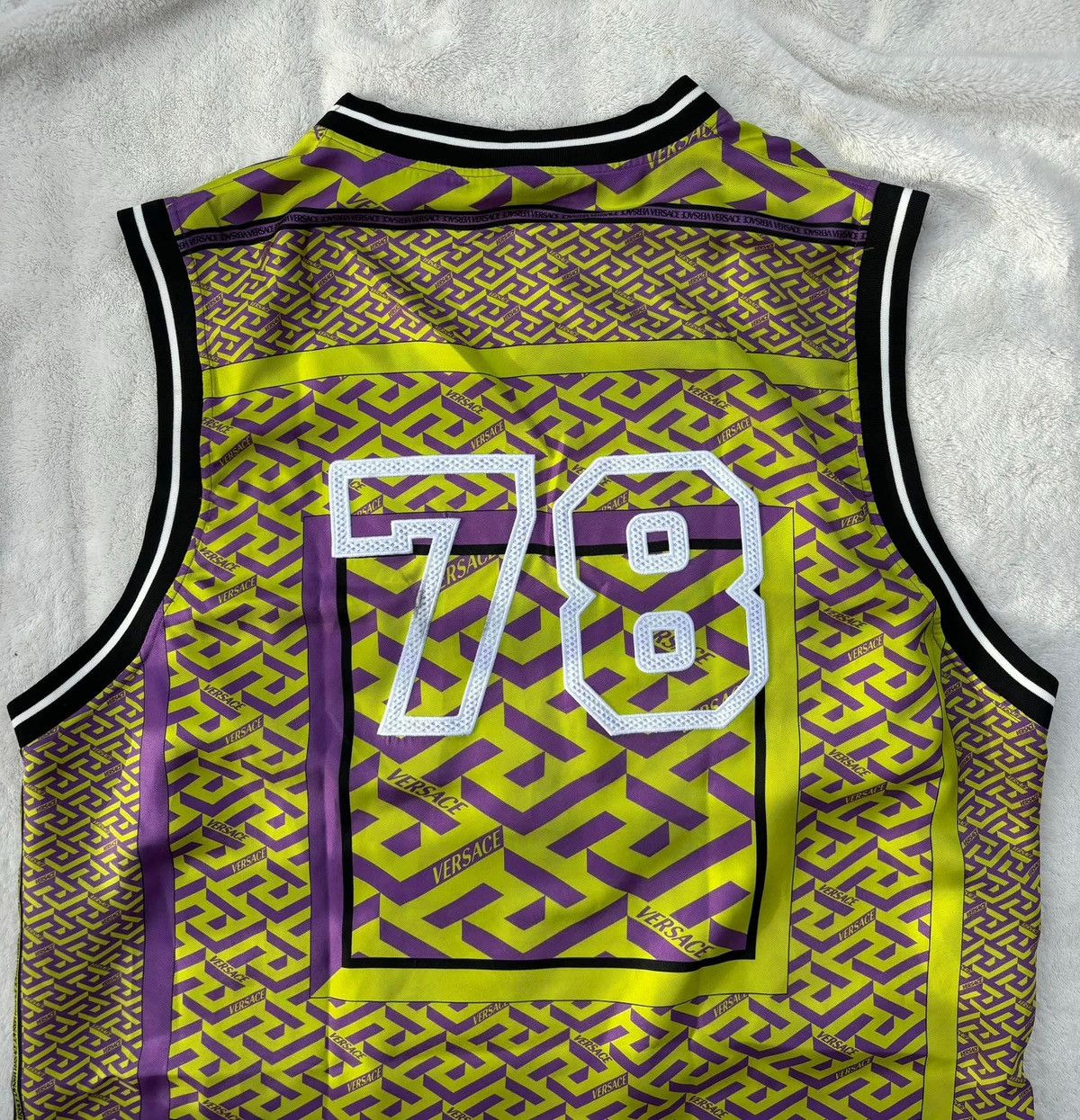 Versace Versace Silk Green/Purple Greca Stiched Jersey Size US XL / EU 56 / 4 - 3 Thumbnail