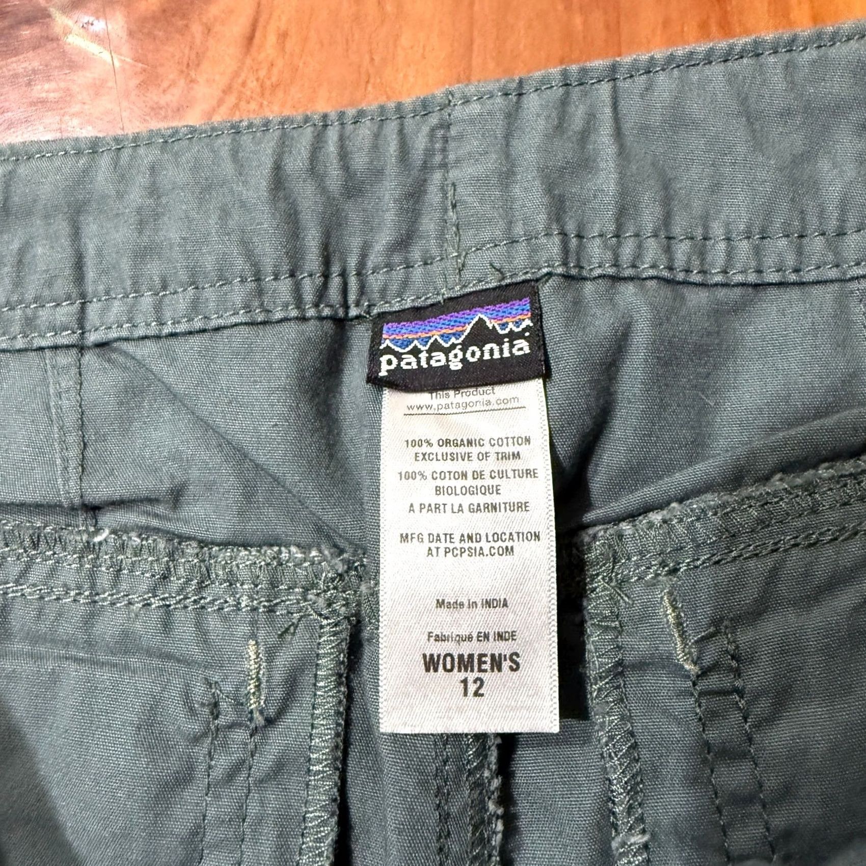 Patagonia Patagonia Women's Capri Pants 12 Knit 100% Cotton Inseam 22" Blue Outdoor Hiking Activewear Size 34" / US 12 / IT 48 - 3 Thumbnail