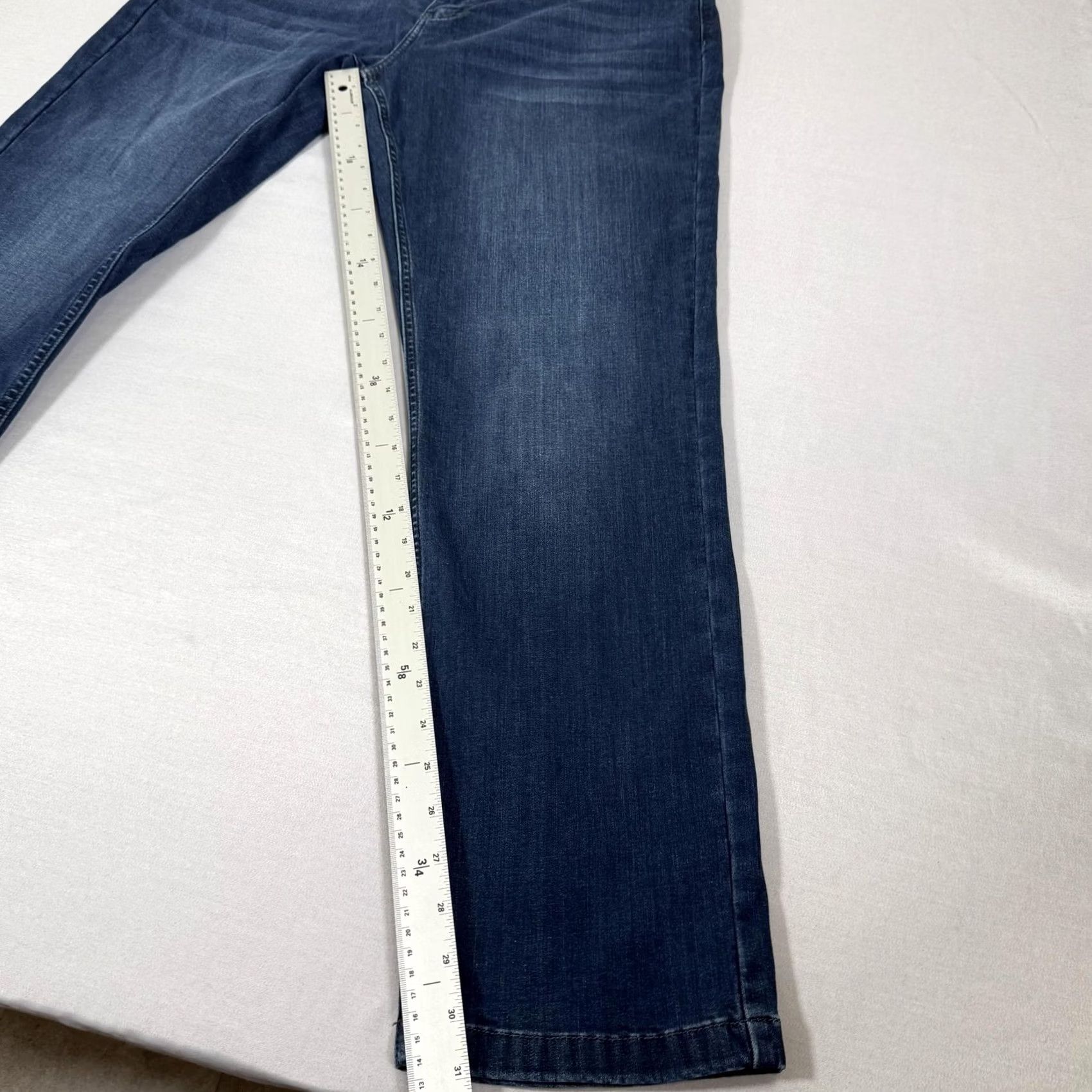 Vintage Mugsy Jeans Mens 36x32 Blue Fultons Slim Straight Fit Stretch Denim Jeans Work Size US 36 / EU 52 - 3 Thumbnail