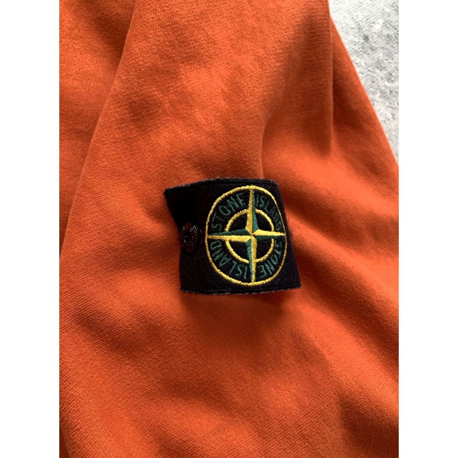 Stone Island VINTAGE Stone Island Sweater Shirt Orange XL Mens Full Zip Crew Neck Knit Cotton Size US XL / EU 56 / 4 - 5 Thumbnail