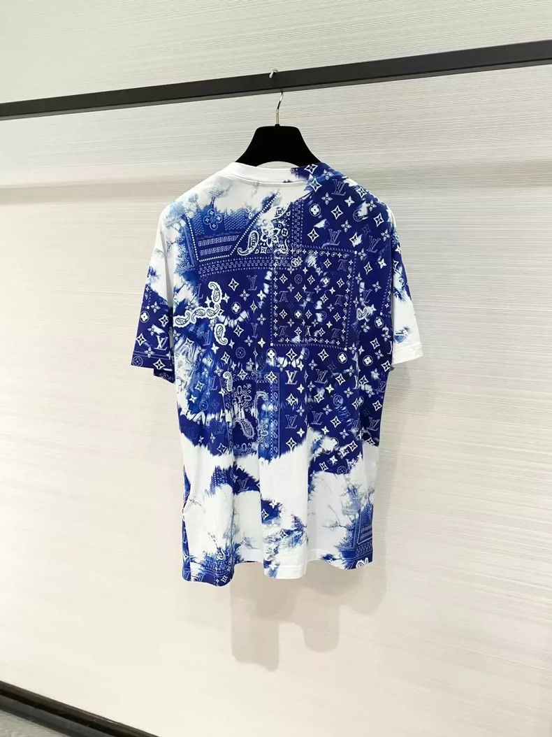 Louis Vuitton Louis Vuitton Blue and white smudged logo short sleeve T-sh Size US S / EU 44-46 / 1 - 2 Thumbnail