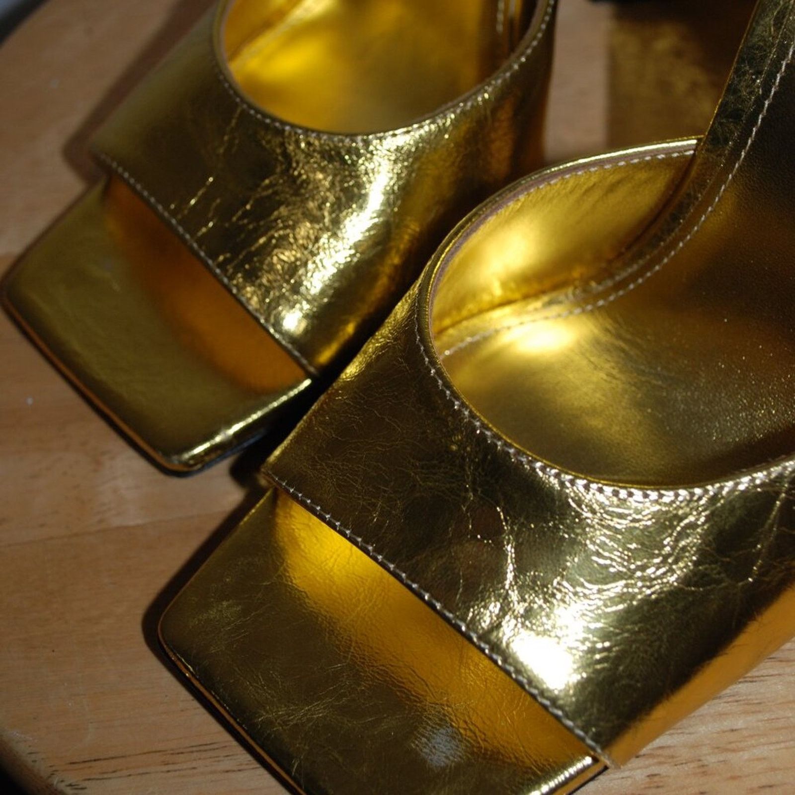 The Attico The Attico Devon Mule Heel 115mm Gold Size US 10 / IT 40 - 4 Thumbnail