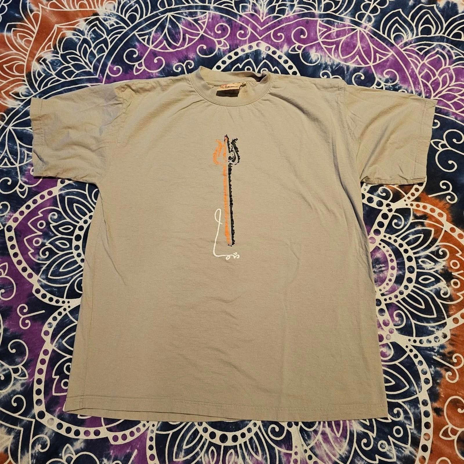 Designer Men's Tan and Orange Karma T-shirt Size US XL / EU 56 / 4 - 1 Thumbnail