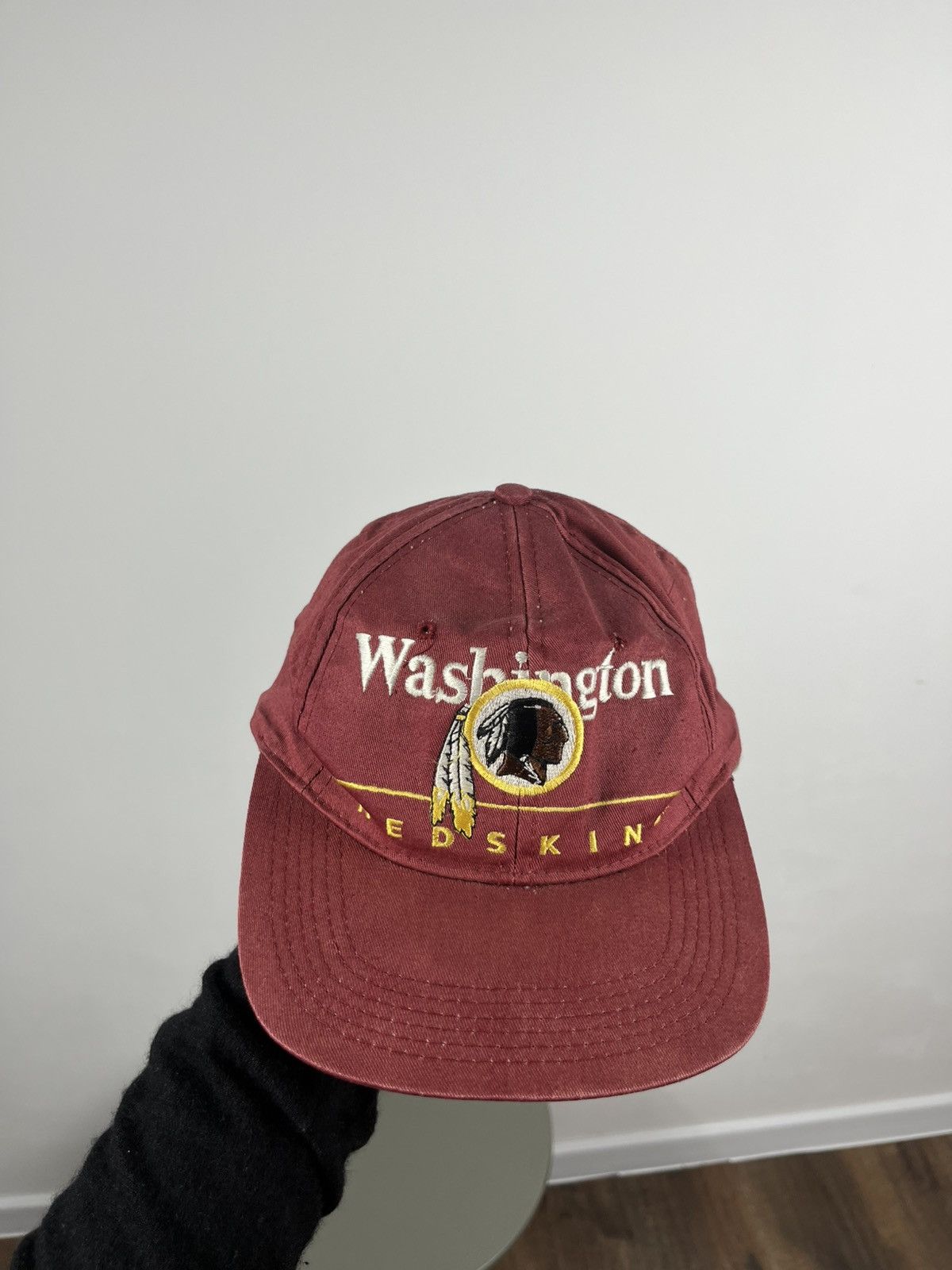 NFL × Vintage Vintage Washington Redskins Cap Hat Green Brim Snapback NFL Size ONE SIZE - 3 Thumbnail