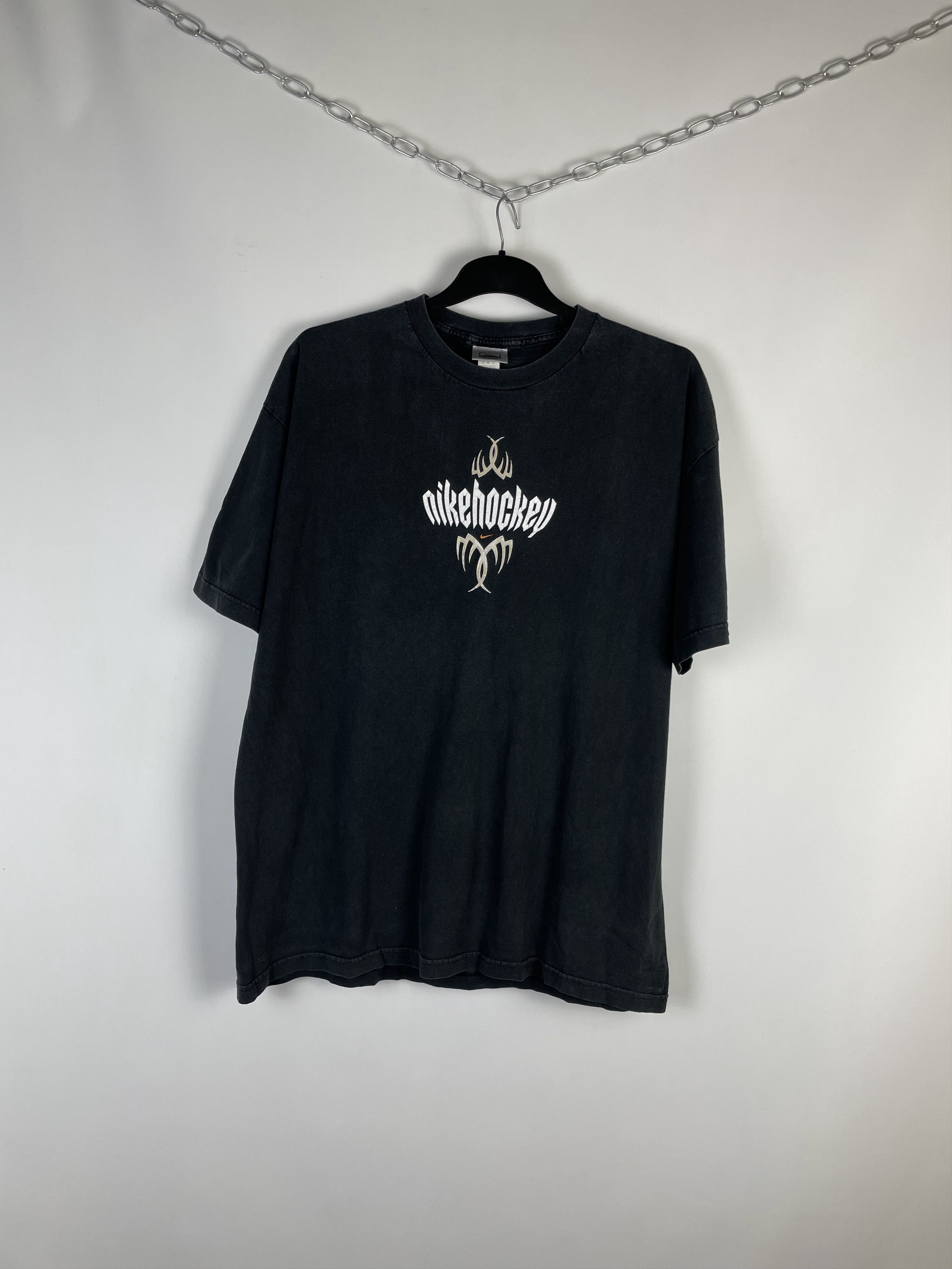 NHL Vintage Y2K Nike Hockey Chrome Harley Tee Size US XL / EU 56 / 4 - 2 Thumbnail