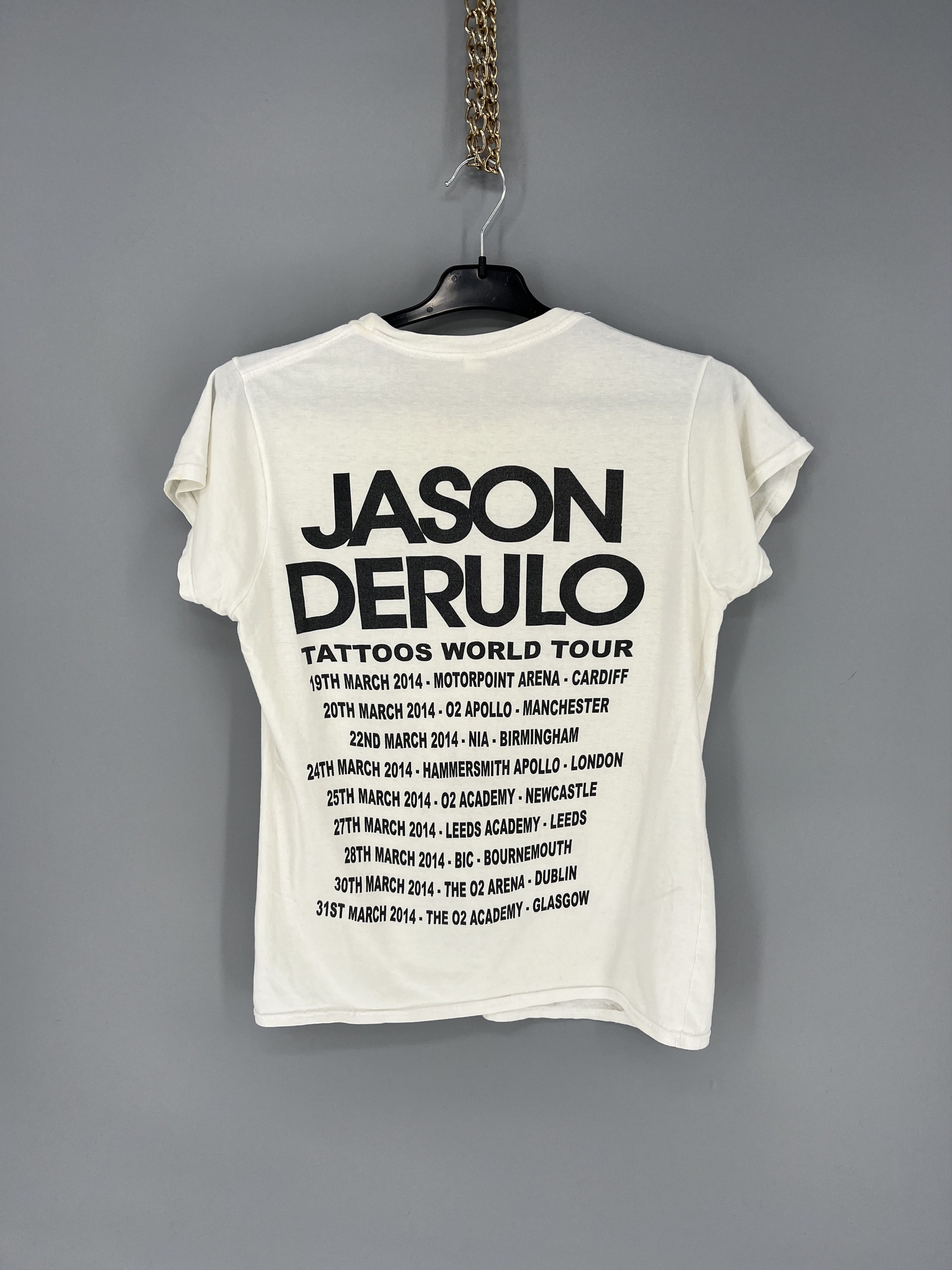 Band Tees Vintage Womens Jason Derulo T-shirt Tattoo World Tour Size Size L / US 10 / IT 46 - 7 Thumbnail