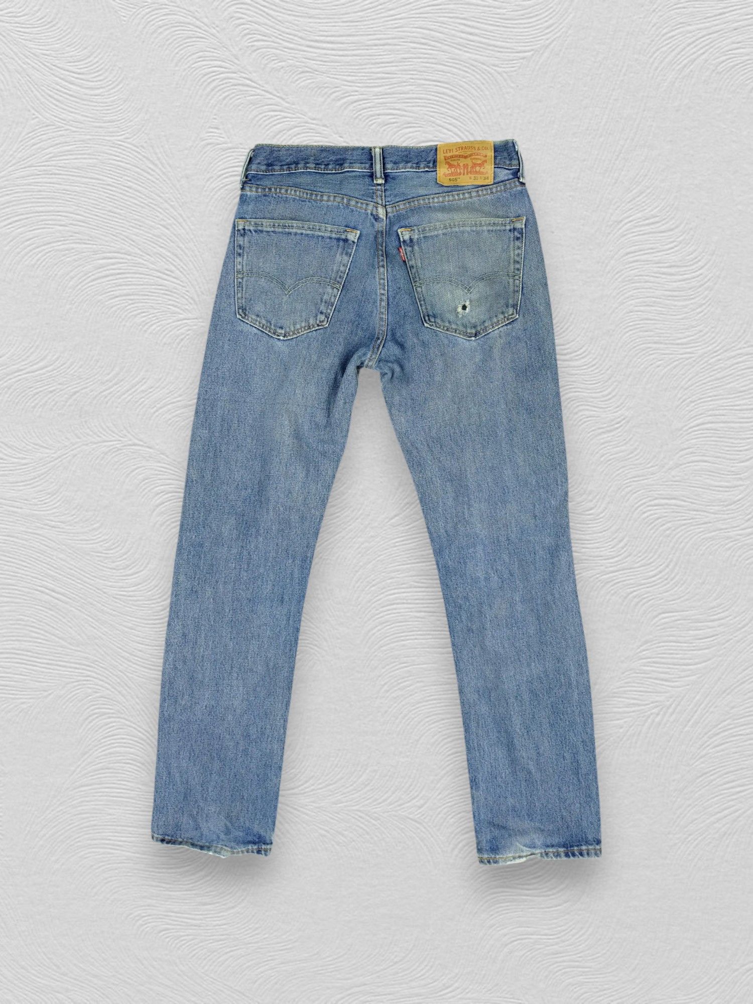 Levi's Vintage Levi's 505 Blue Wash Denim 31x33 -JN732 Size US 31 - 2 Thumbnail
