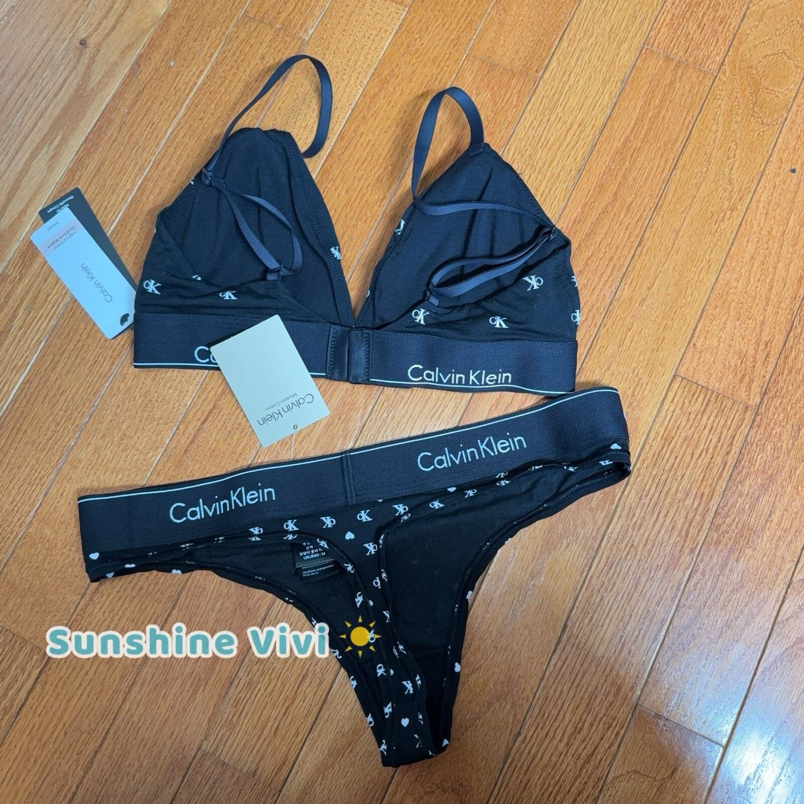 Calvin Klein NWT Calvin Klein WOMEN Icon Modal Thong Lightly Set Medium Size ONE SIZE - 7 Thumbnail