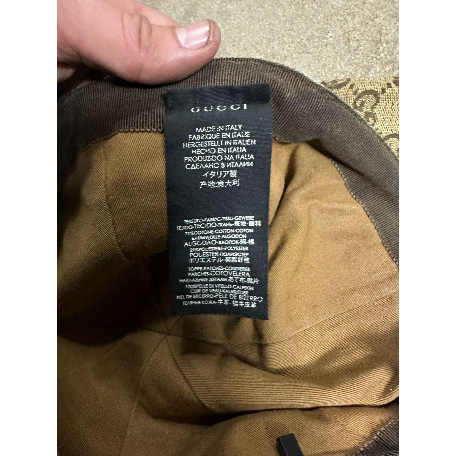 Gucci Gucci Patch Hat Brown Mono Used Medium Size ONE SIZE - 4 Thumbnail