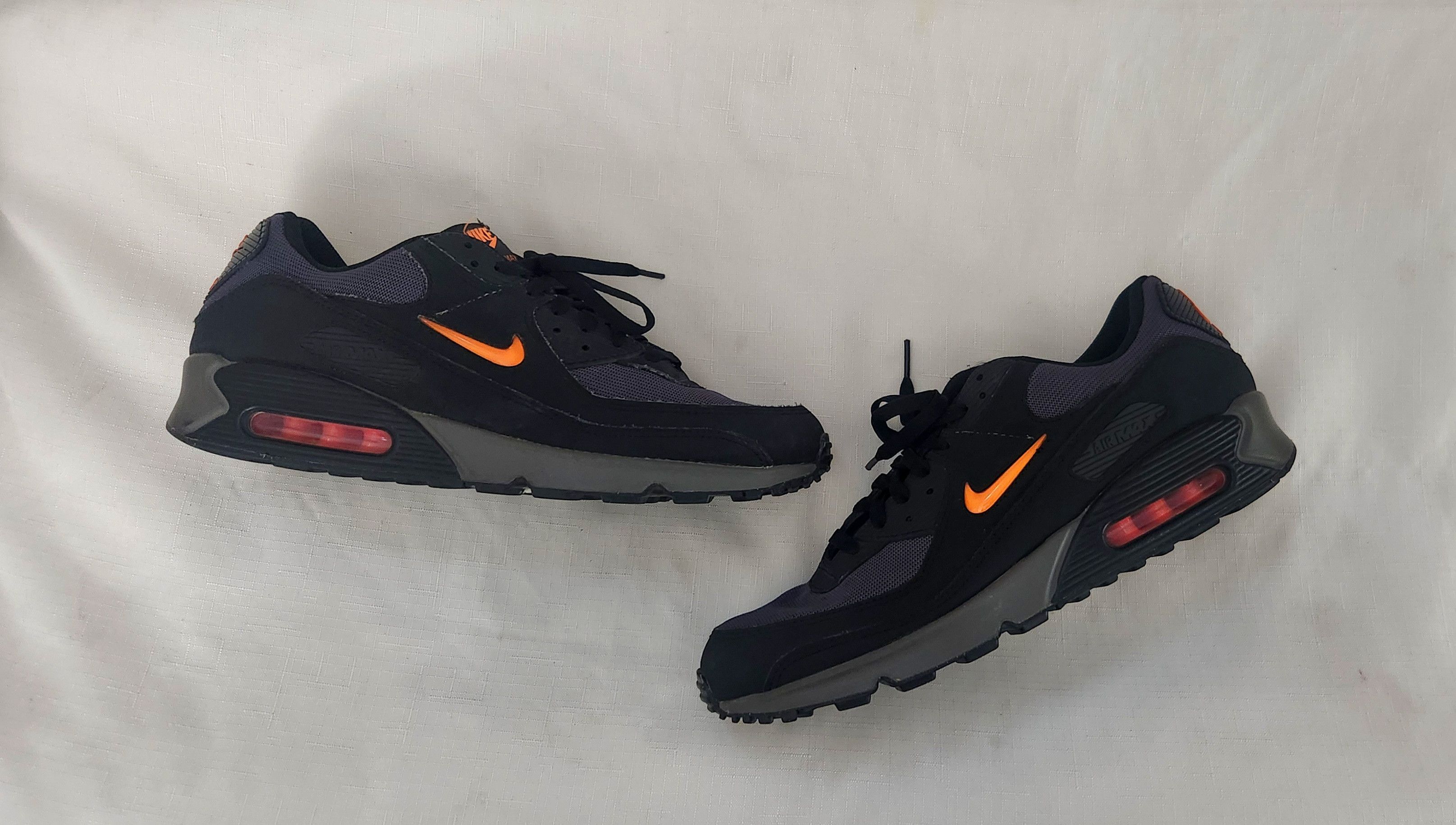 Nike Nike Air Max 90 Jewel Swoosh Black Orange DX2656-001 Size 13 Size US 13 / EU 46 - 3 Thumbnail
