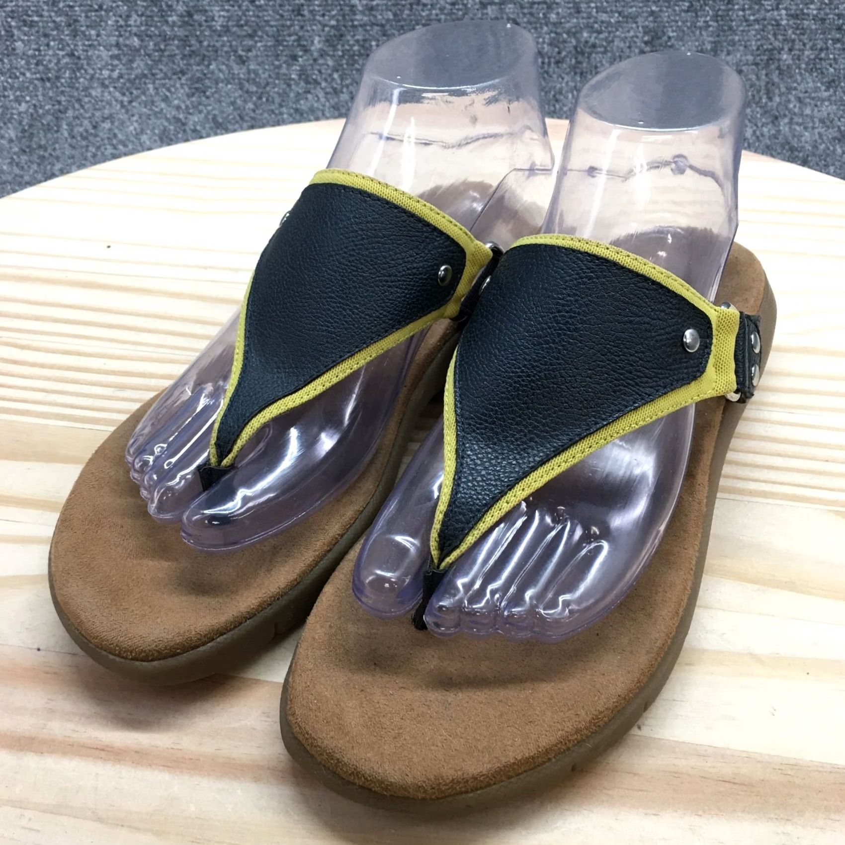 Vintage Aerosoles Sandals Womens 8 M Wip About Thong Blue Faux Leather Toe Post Size US 8 / IT 38 - 3 Thumbnail