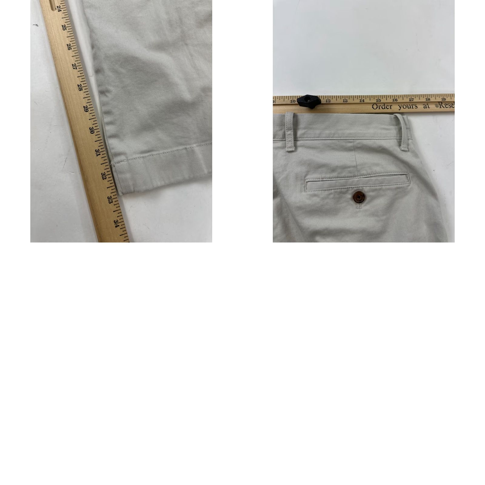 J.Crew J.Crew Pants Mens 32x34 Gray Slim Straight Leg Chino Slash Pocket Casual Button Closure Cotton Size US 32 / EU 48 - 8 Thumbnail