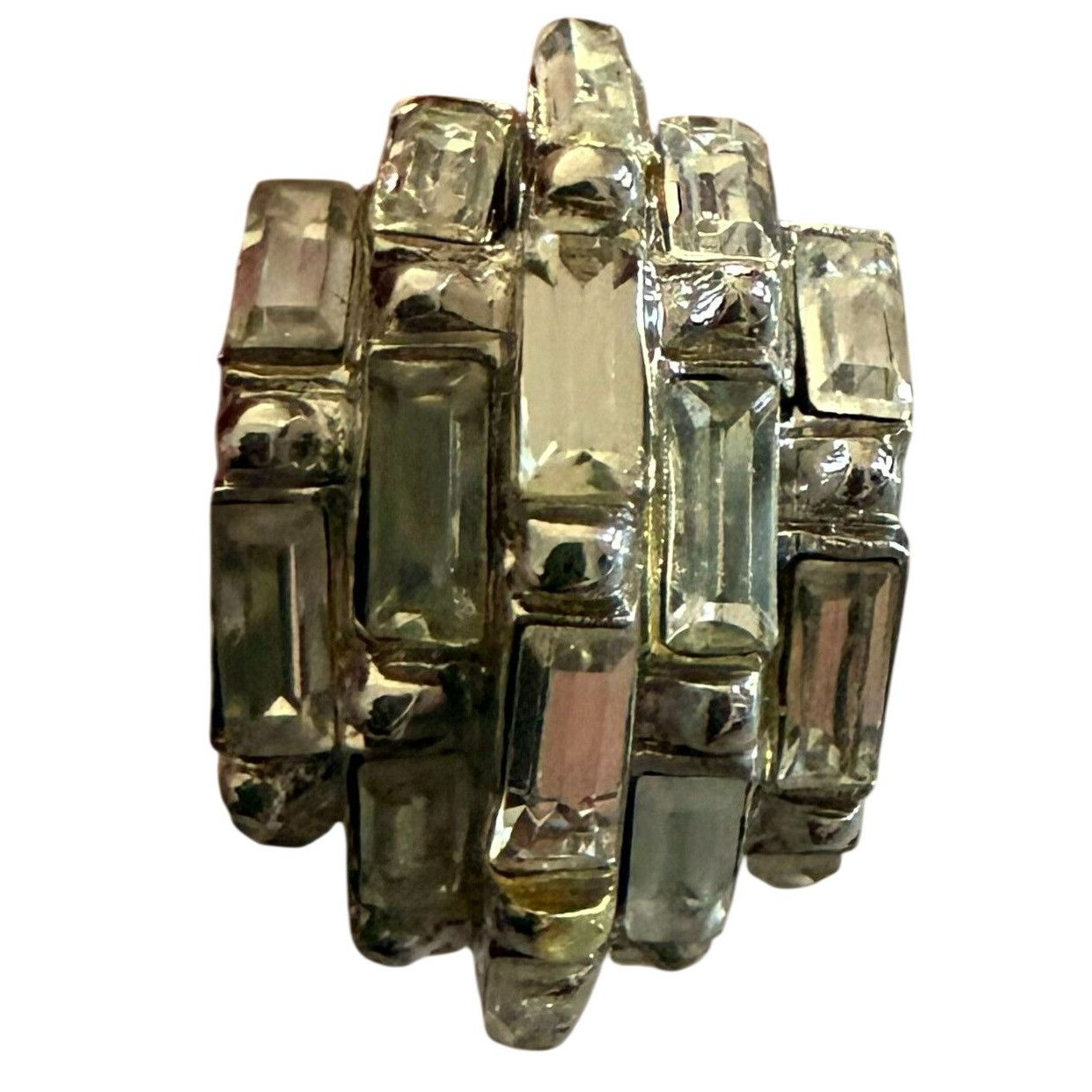 St. John Vintage St. John Signed Silver-Tone Rhinestone Art Deco Clip Size ONE SIZE - 2 Thumbnail