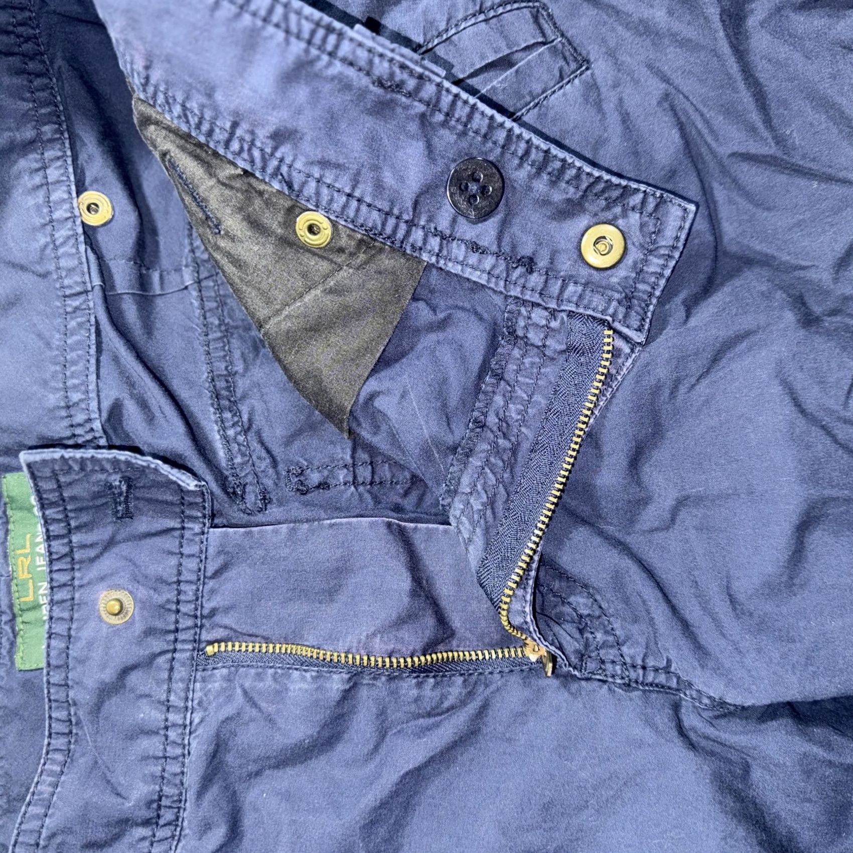 Ralph Lauren VINTAGE? No. Lauren Ralph Lauren Pants Womens 12 Navy Cargo Cropped Drawstring Pockets Size 34" / US 12 / IT 48 - 6 Thumbnail