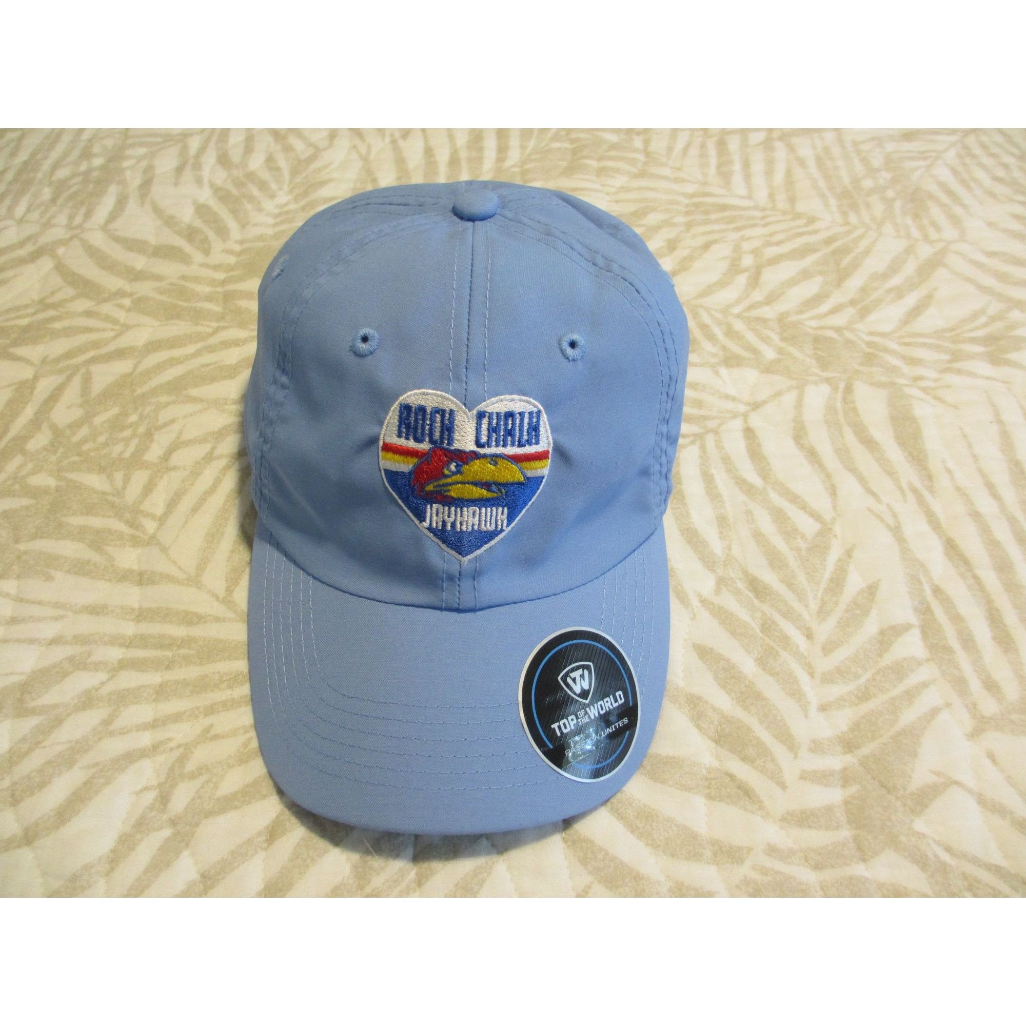 Top Of The World Rock Chalk Jayhawk Blue Adjustable Baseball Cap Embroidered Size ONE SIZE - 1 Thumbnail