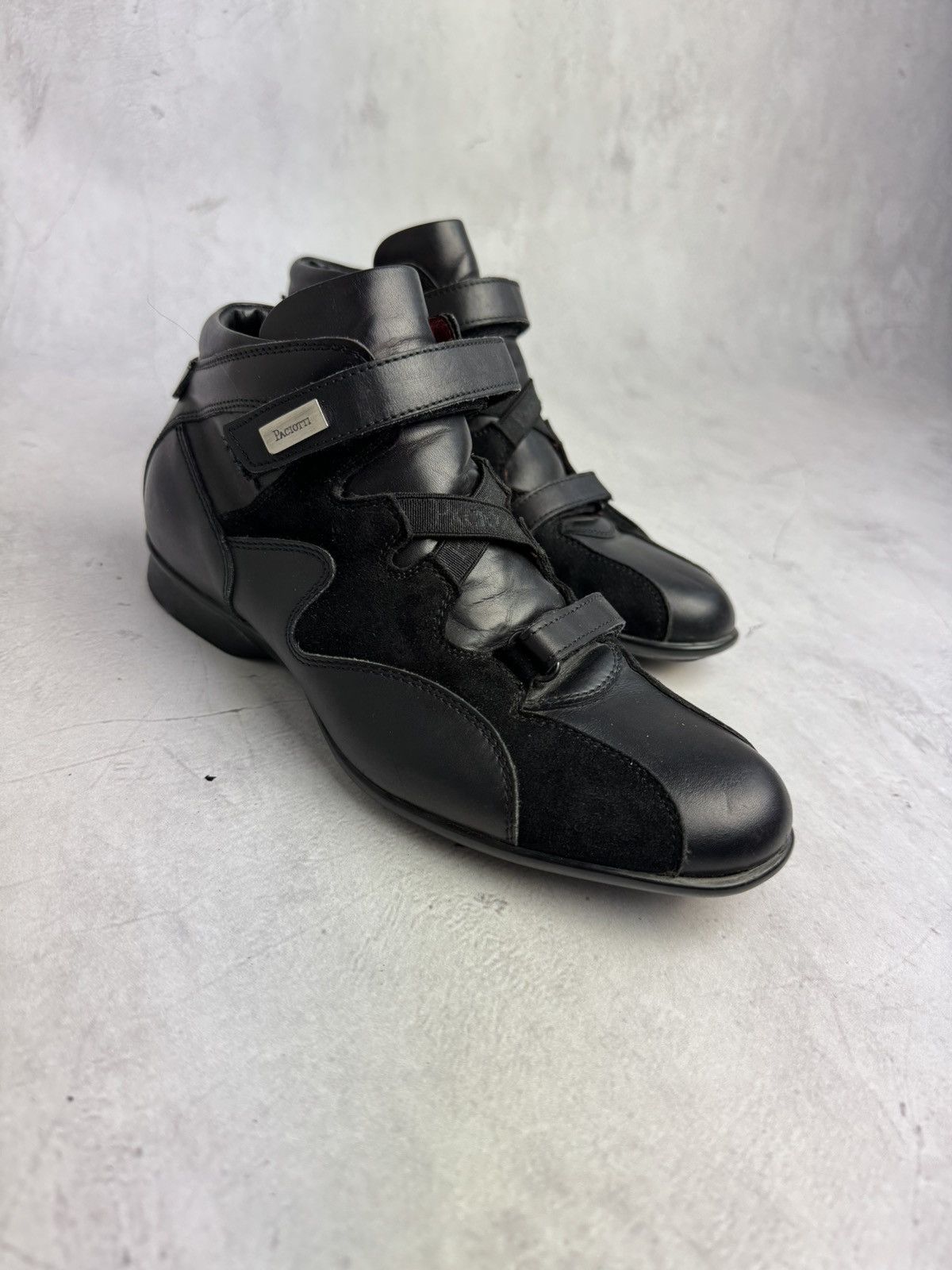 Paciotti Cesare Paciotti Leather Strap Sneakers Black Size US 6 / IT 36 - 6 Thumbnail