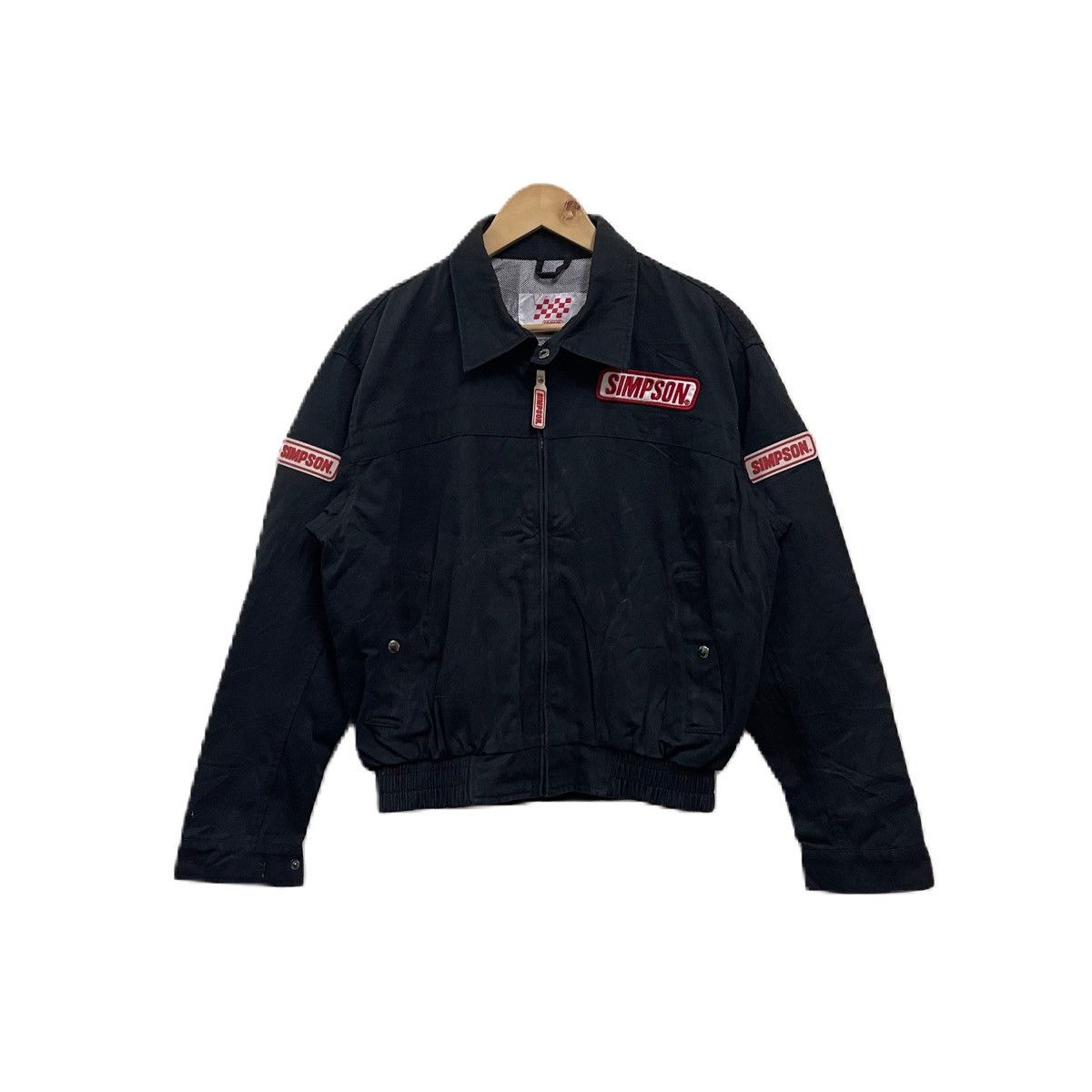 image of Simpson Racing Jacket Bomber Riding in Black, Men's (Size Medium)
