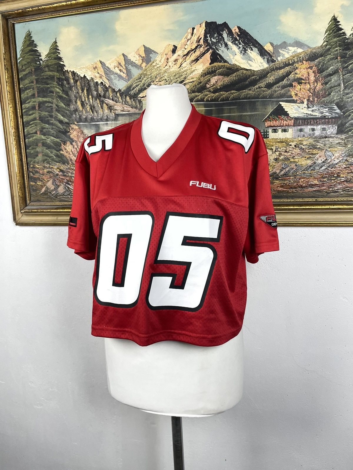Fubu Fubu Vintage Y2k Red Crop Top Tee Skate Swag Drip Streetwear Size S / US 4 / IT 40 - 3 Thumbnail